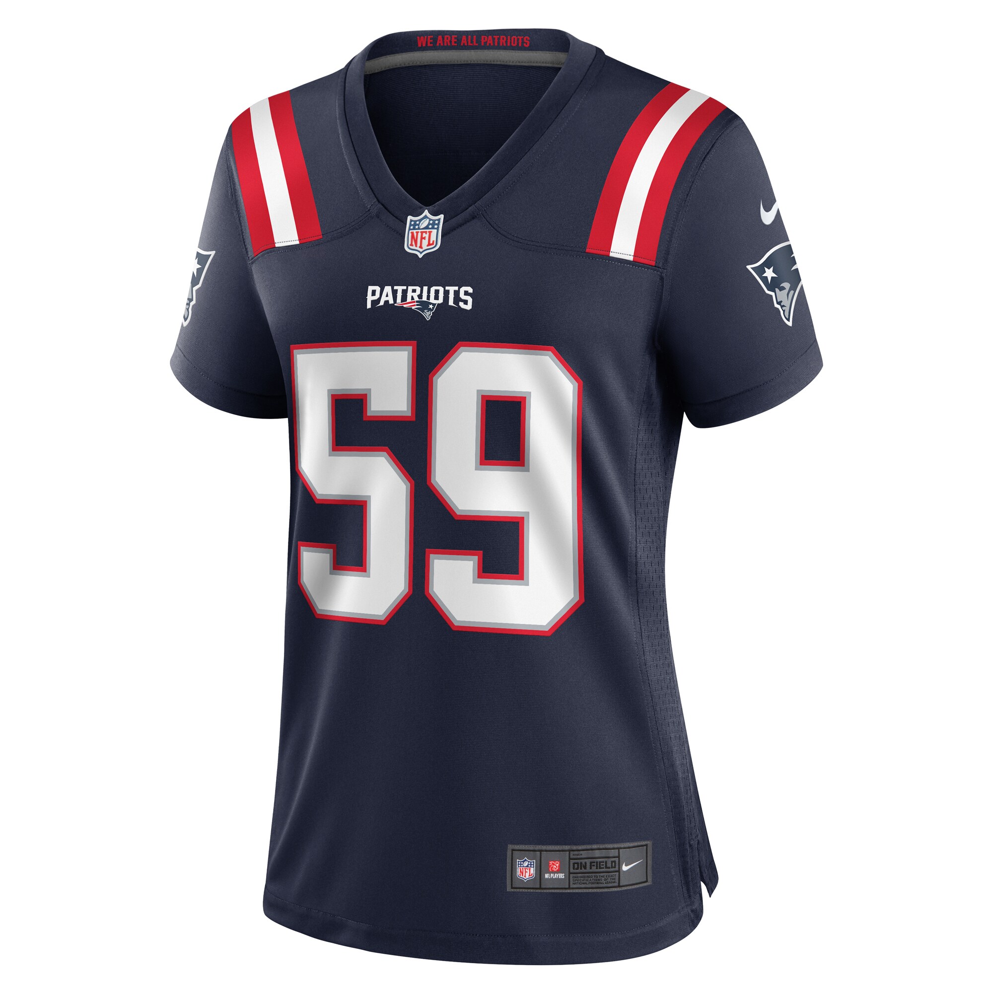 Vederian Lowe New England Patriots Women's Team Game Jersey -  Navy