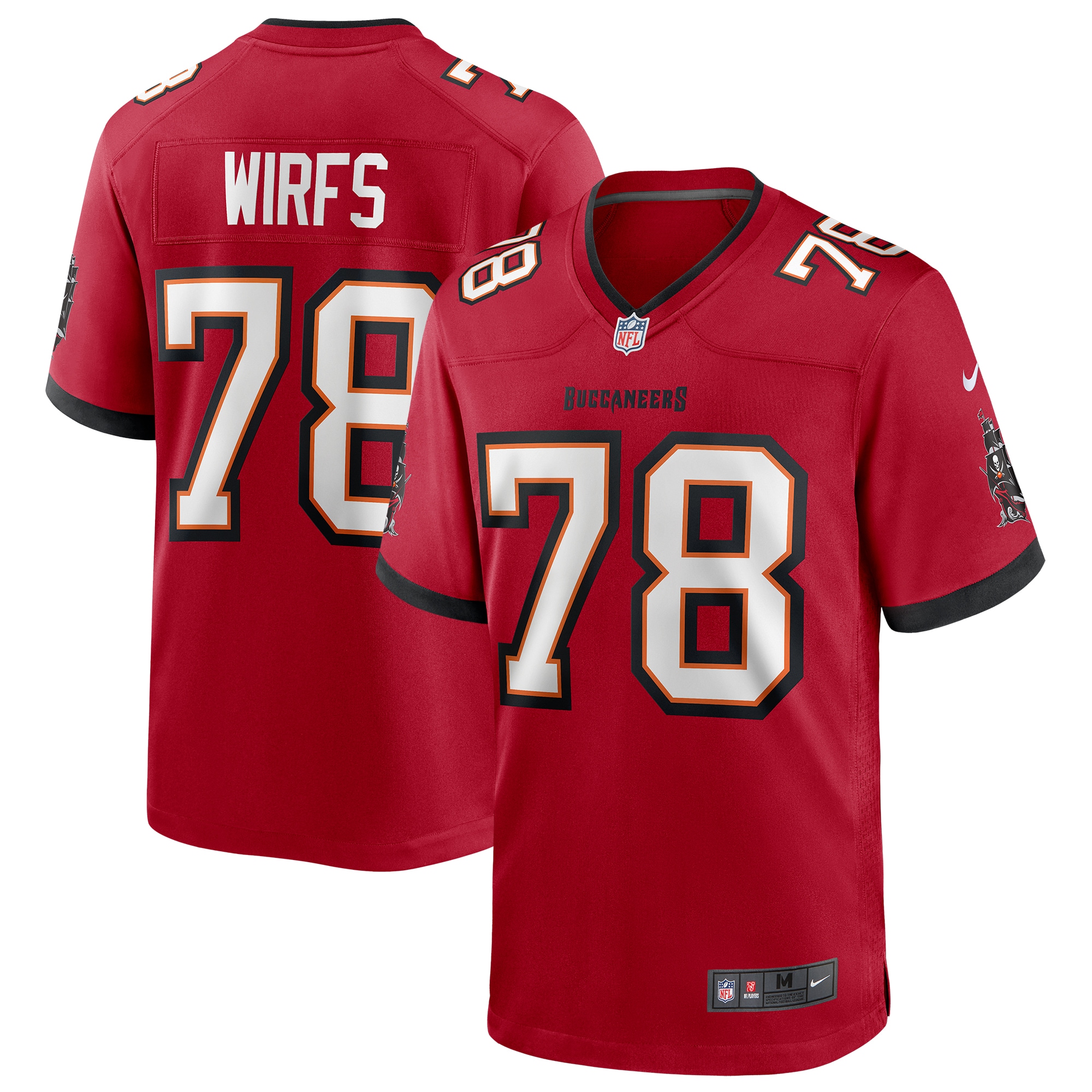 Tristan Wirfs Tampa Bay Buccaneers Player Game Jersey - Red