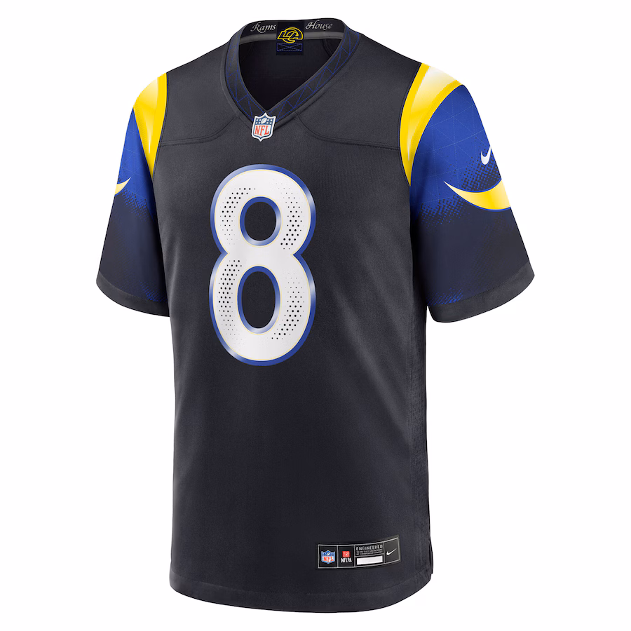Jared Verse #8 Los Angeles Rams 2025 Rivalries Collection Game Jersey - Midnight Blue