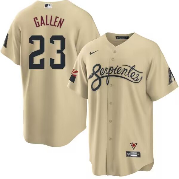 Men's #23 Zac Gallen  Arizona Diamondbacks City Connect Jersey