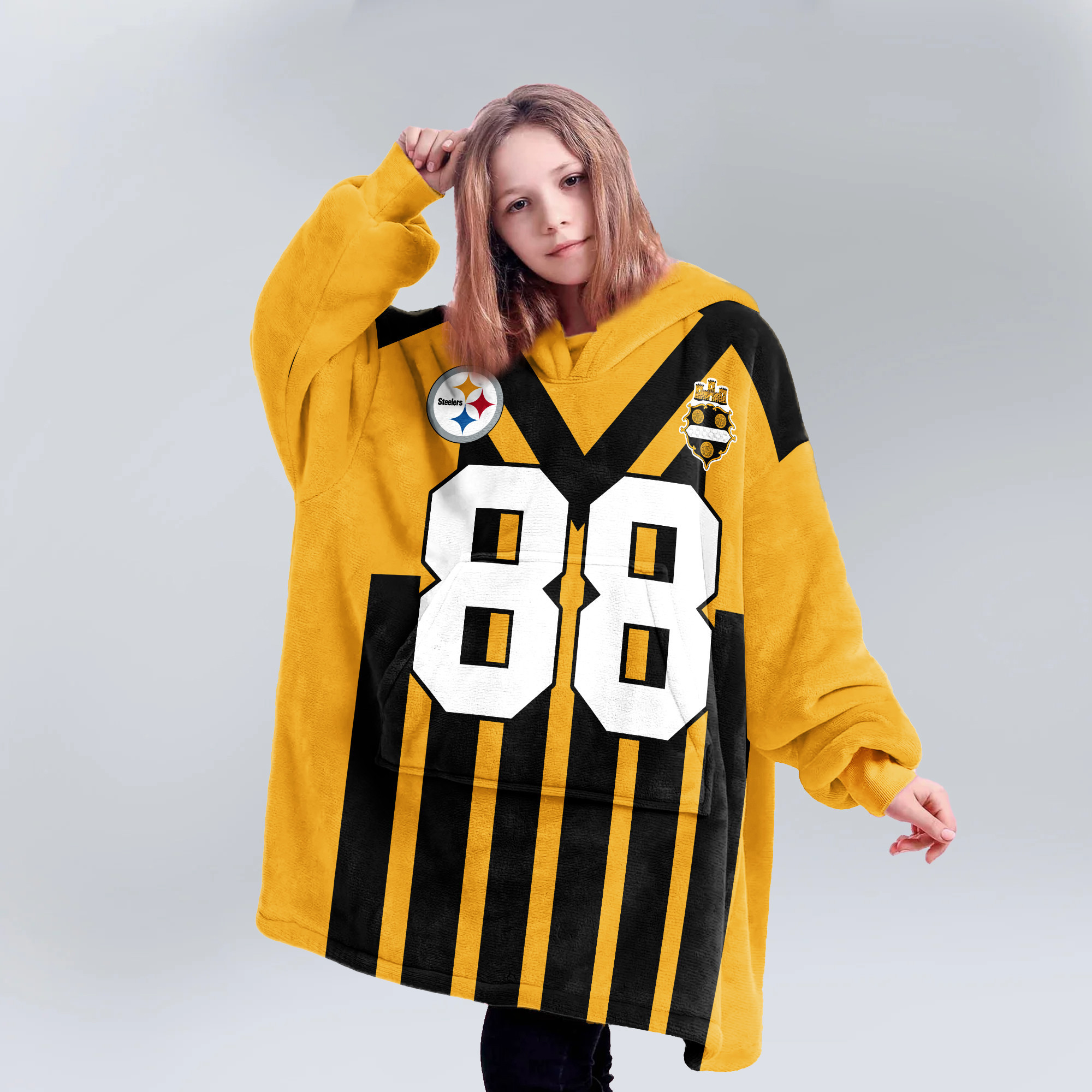 Kid 88 Pittsburgh Football Unisex Blanket Hoodie