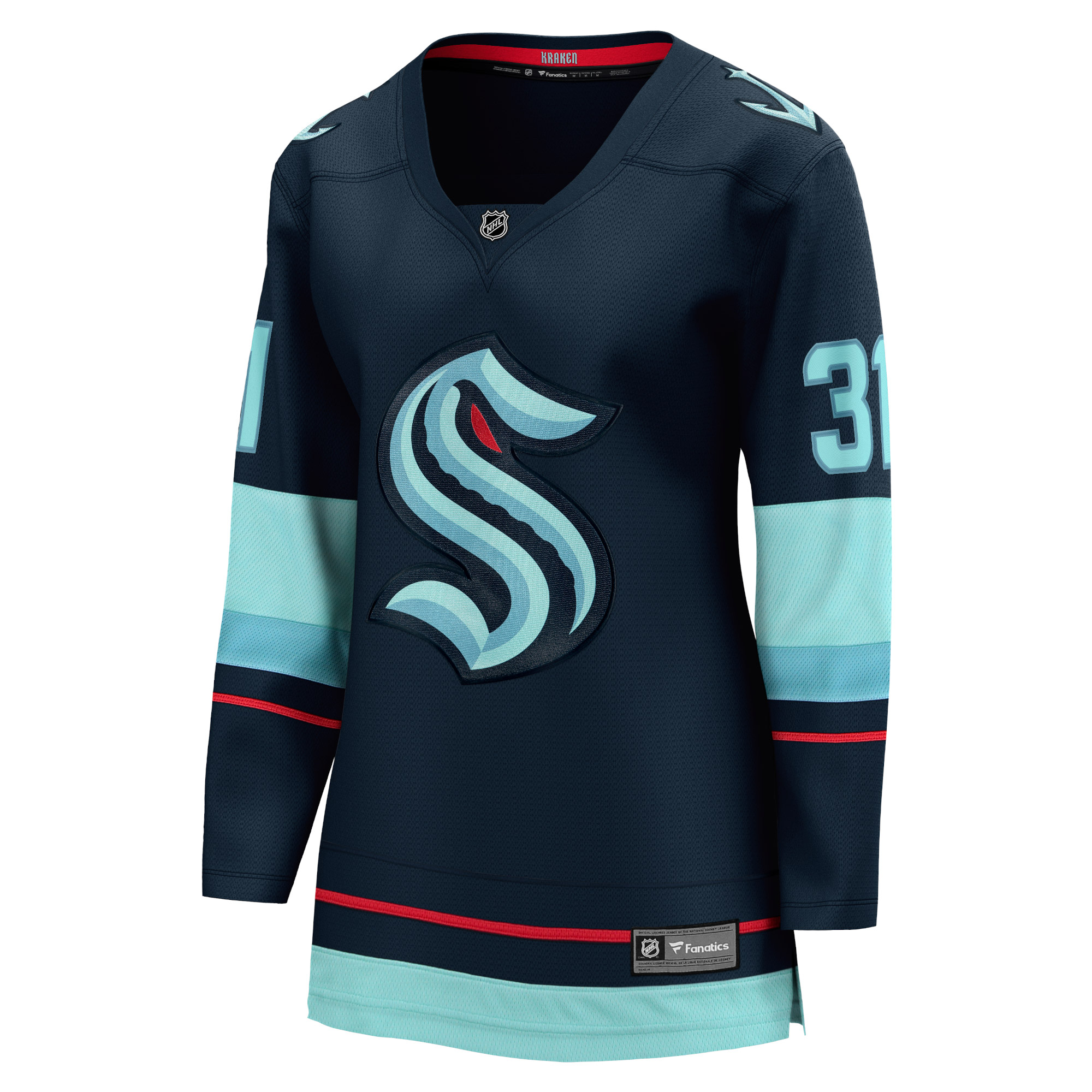 Philipp Grubauer Seattle Kraken Women's Home Premier Breakaway Player Jersey - Deep Sea Blue