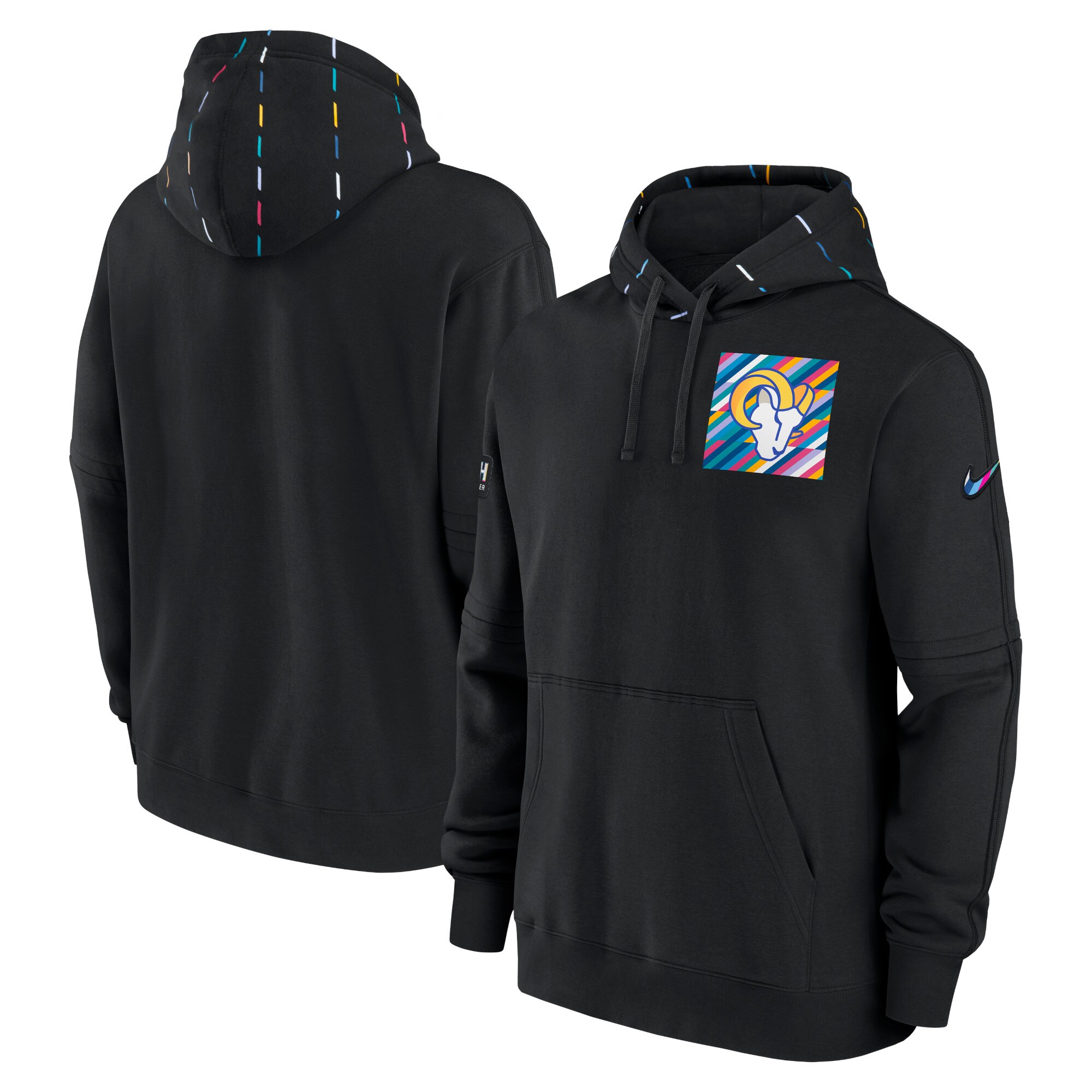 Los Angeles Rams  2023  Crucial Catch Club Pullover Hoodie - Black