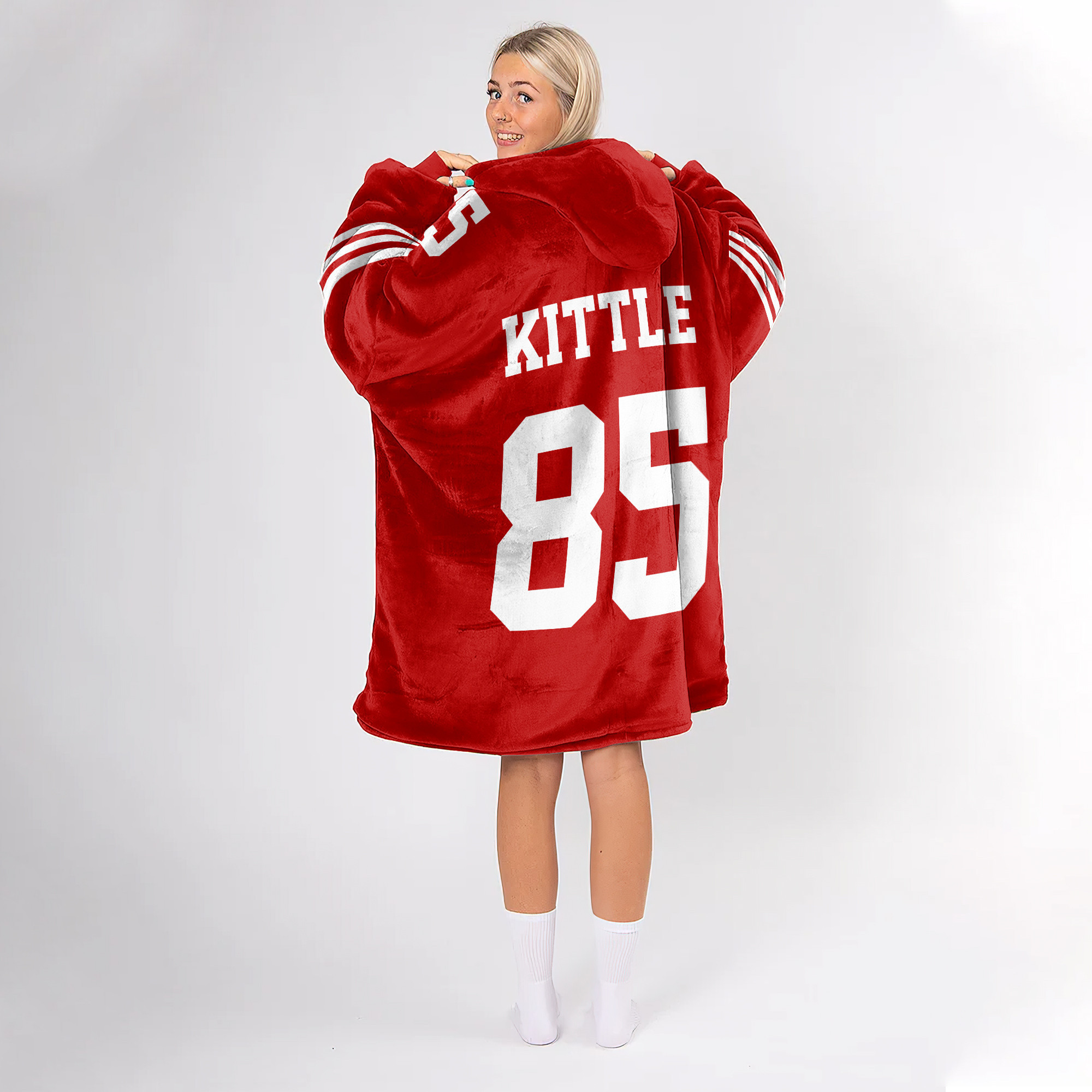 Adult San Francisco 49ers Football Unisex Blanket Hoodie