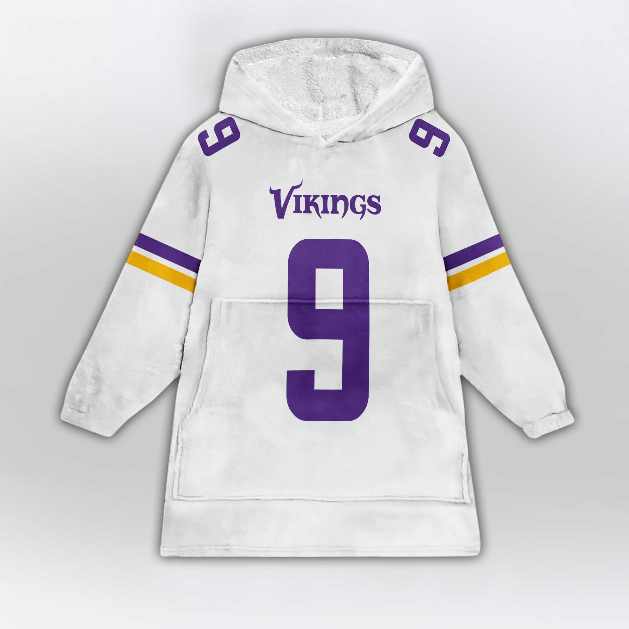 Kid 9 Minnesota Football Unisex Blanket Hoodie