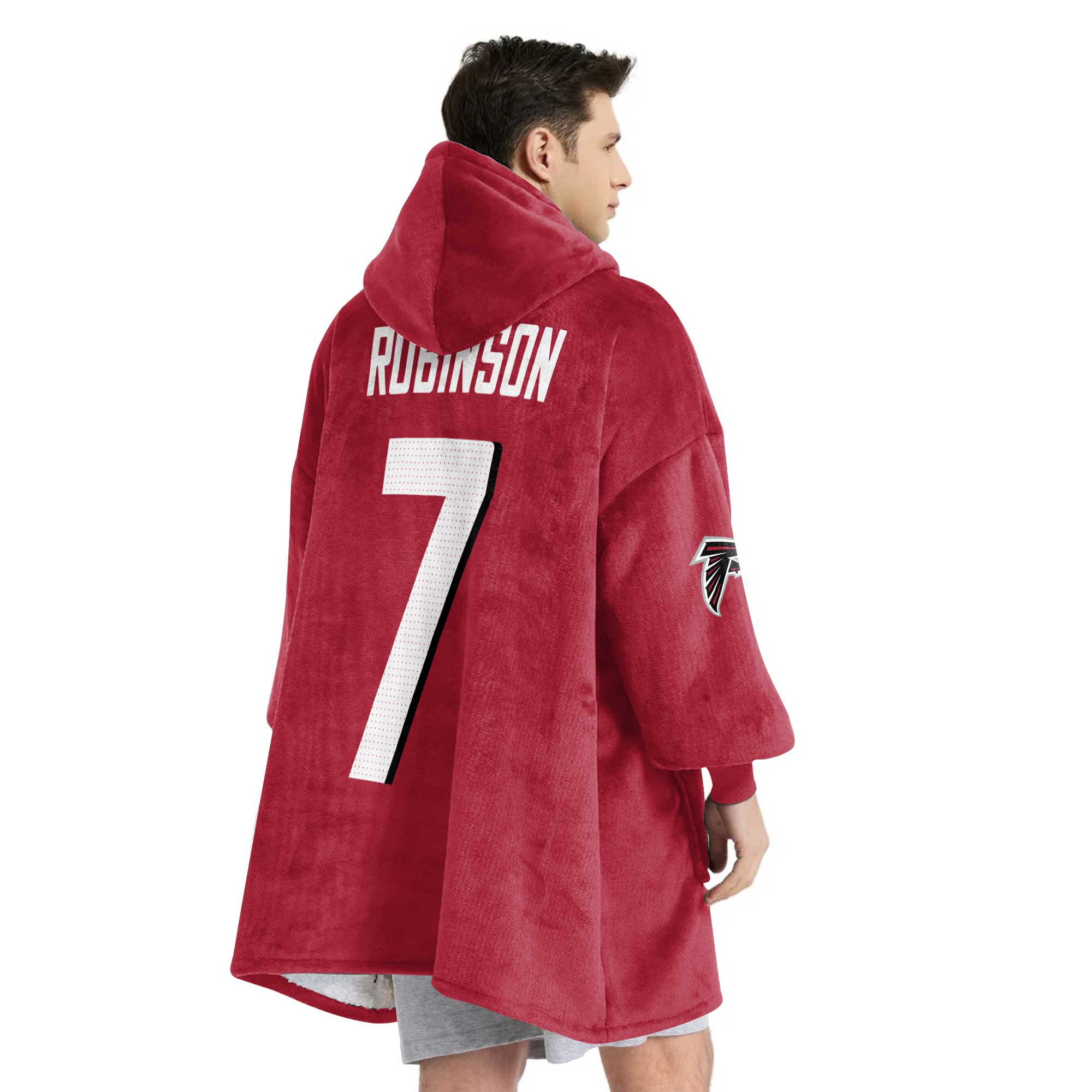 Adult 7 Atlanta Football Unisex Blanket Hoodie