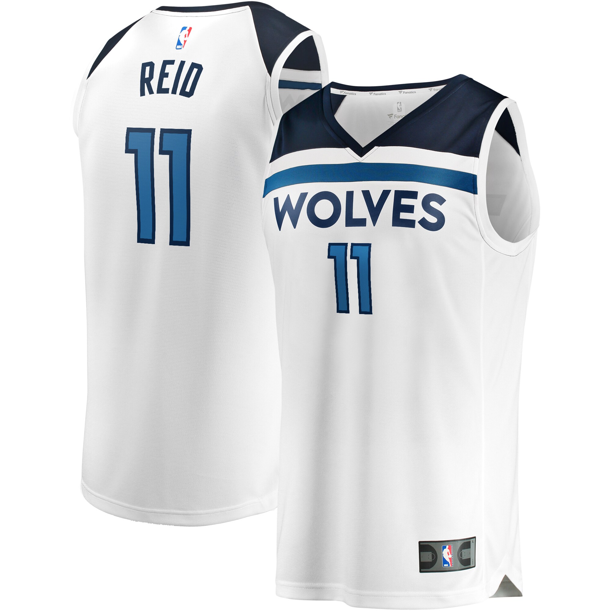 Naz Reid Minnesota Timberwolves  Fast Break Replica Player Jersey White - Association Edition