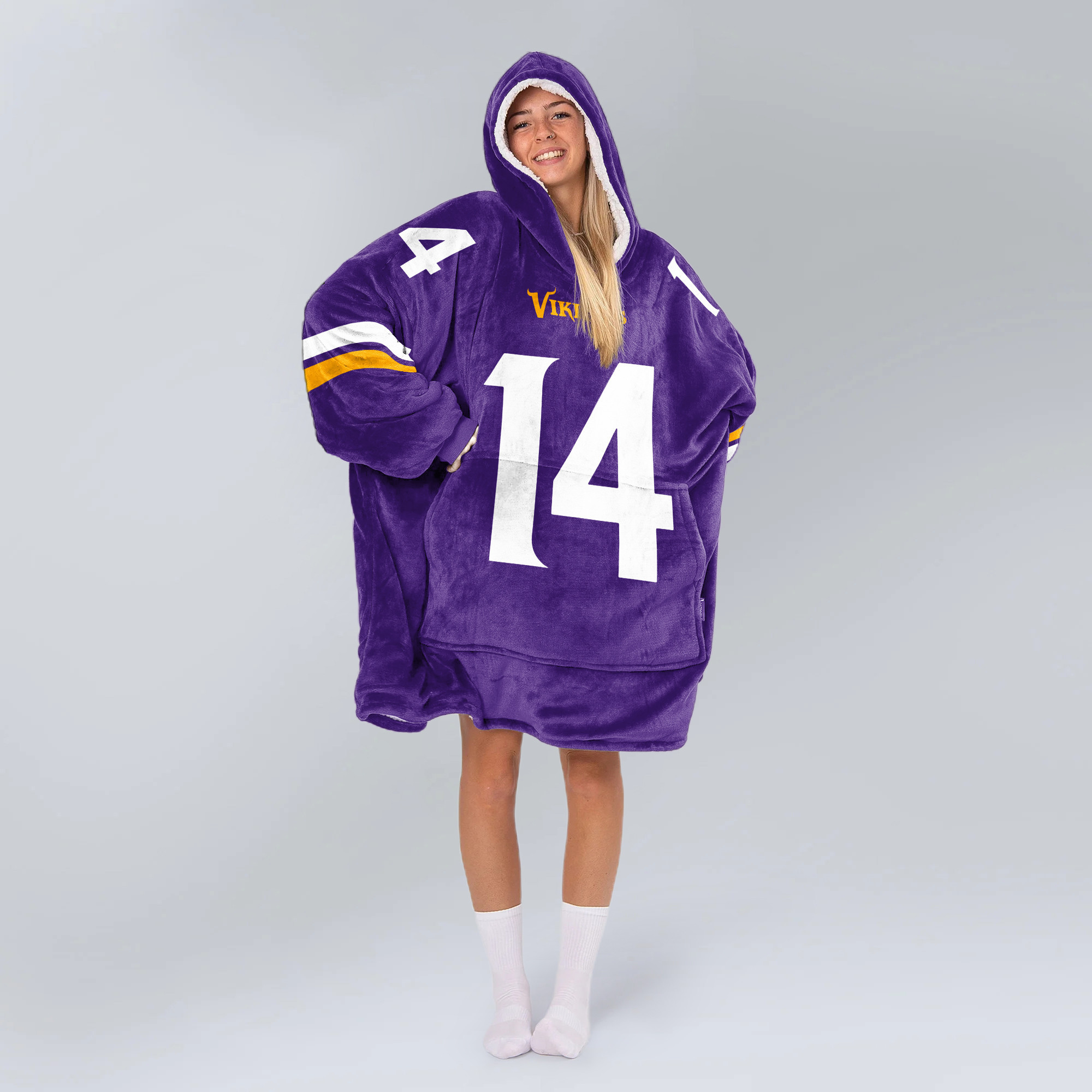Adult SD 14 Minnesota Football Unisex Blanket Hoodie