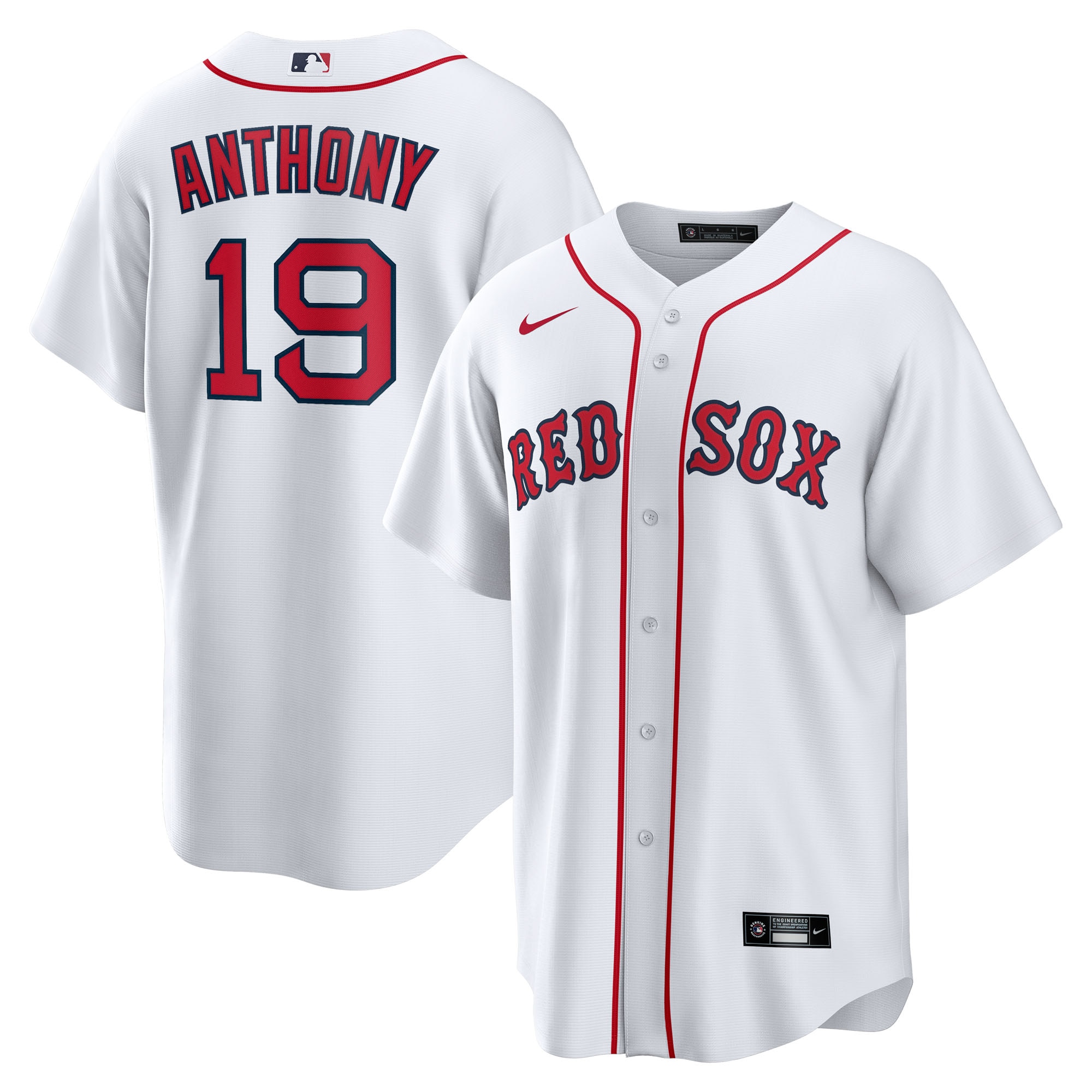 Men's Roman Anthony #19 White Boston Red Sox Home Replica Jersey