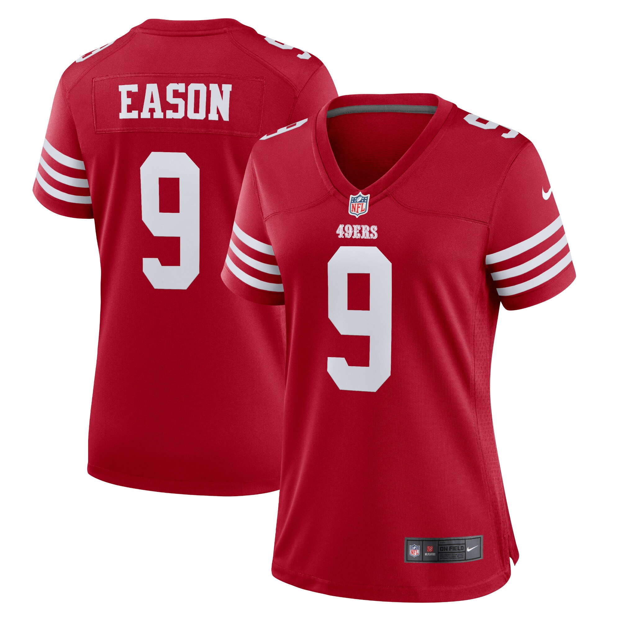 Jacob Eason San Francisco 49ers  Women's Home Game Player Jersey - Scarlet