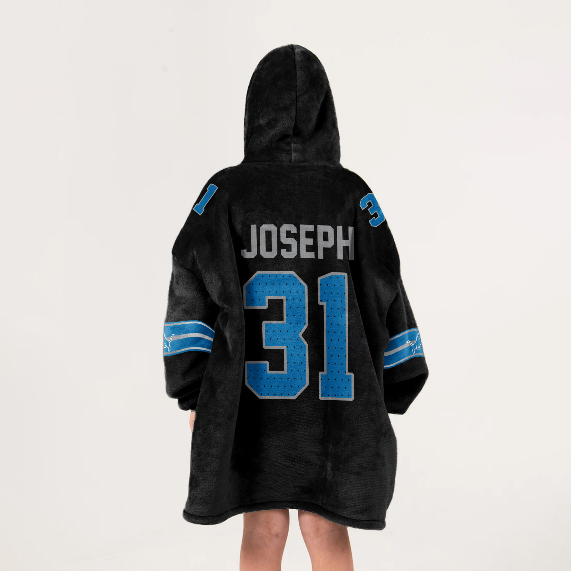 Kid 31 Detroit Football Unisex Blanket Hoodie