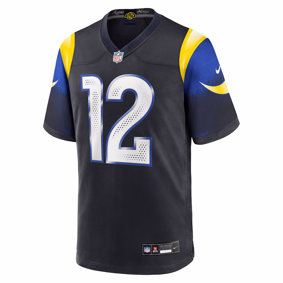 Puka Nacua #12 Los Angeles Rams 2025 Rivalries Collection Game Jersey - Midnight Blue
