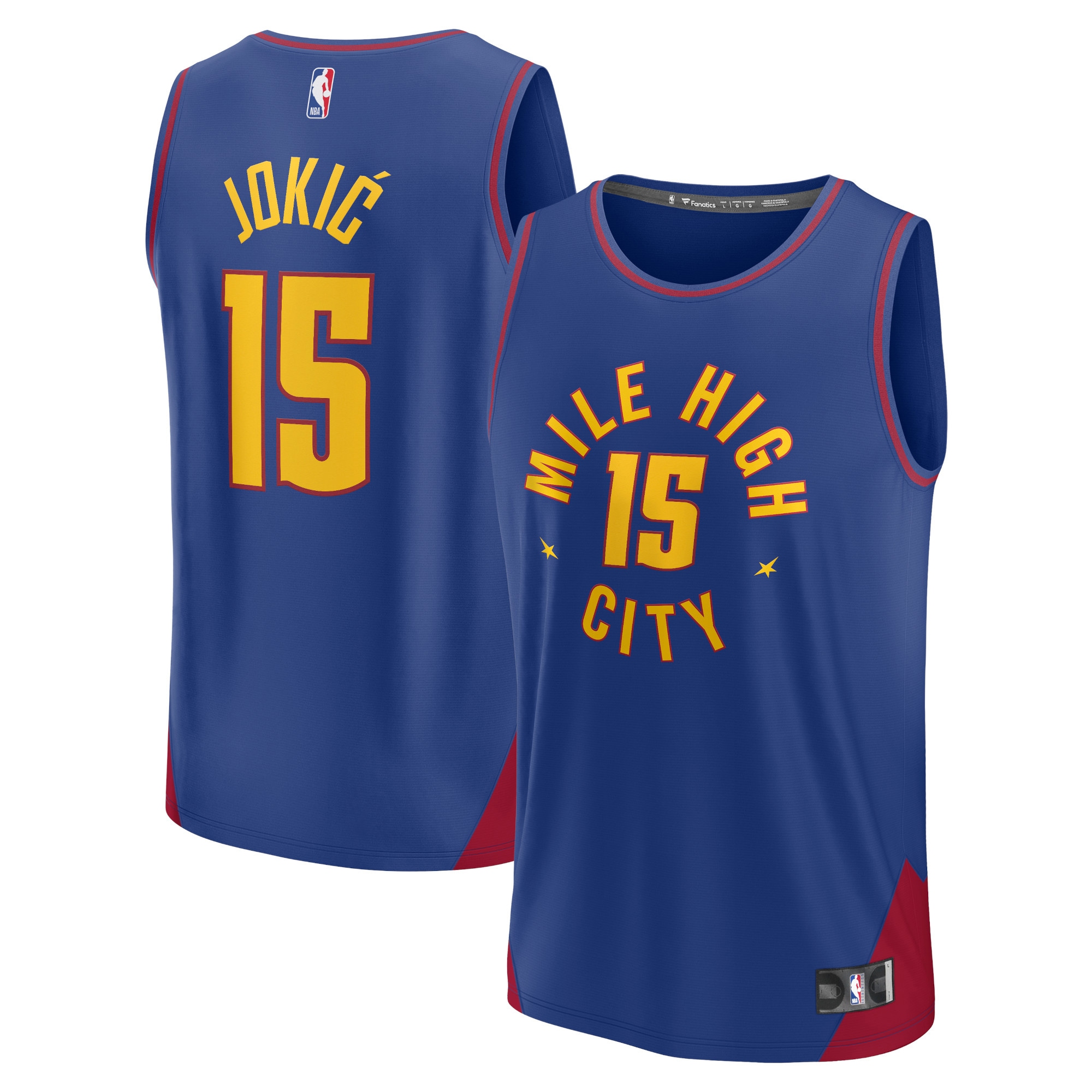 Nikola Jokic Denver Nuggets  Fast Break Replica Player Jersey - Statement Edition - Navy