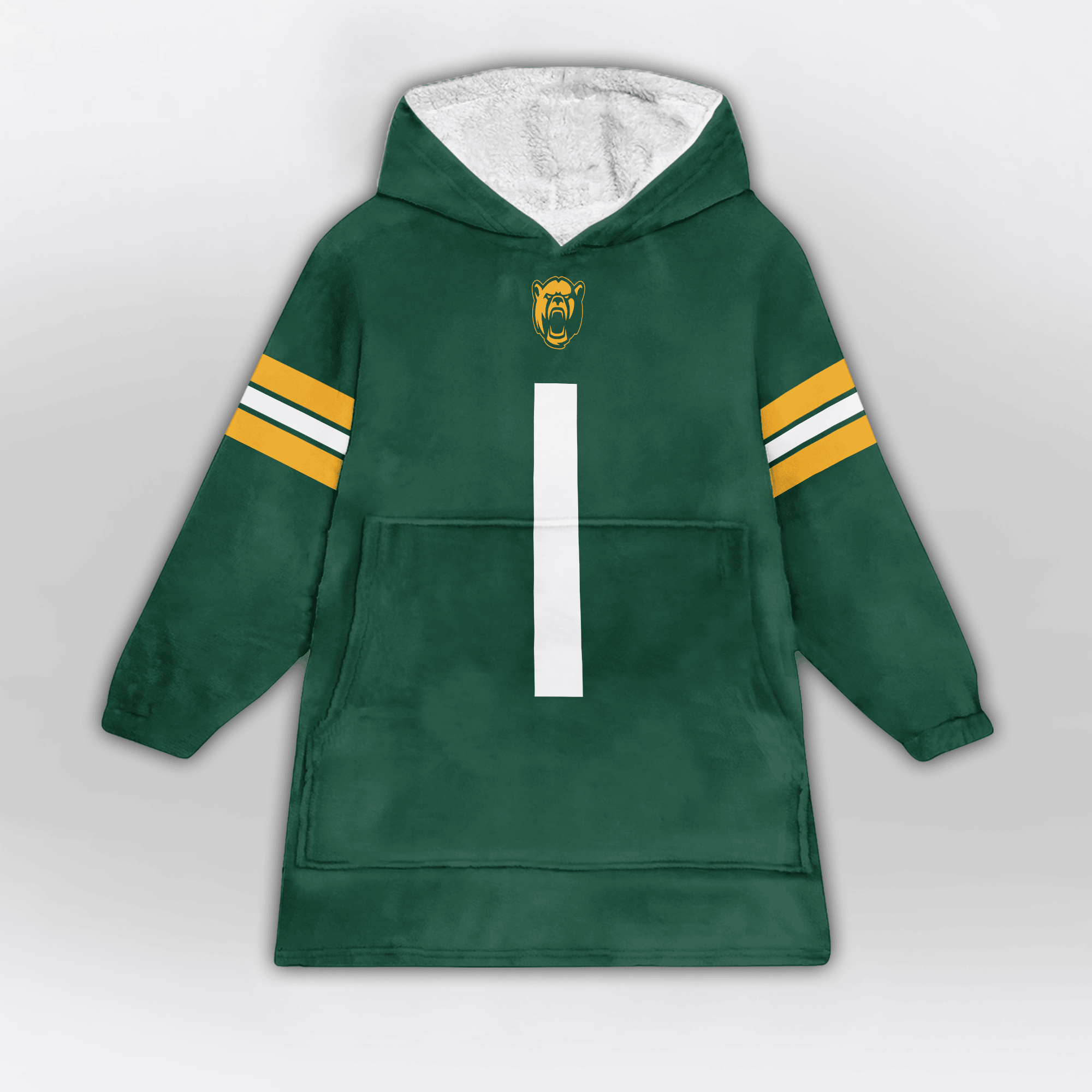 Adult #1 Baylor Football Unisex Blanket Hoodie