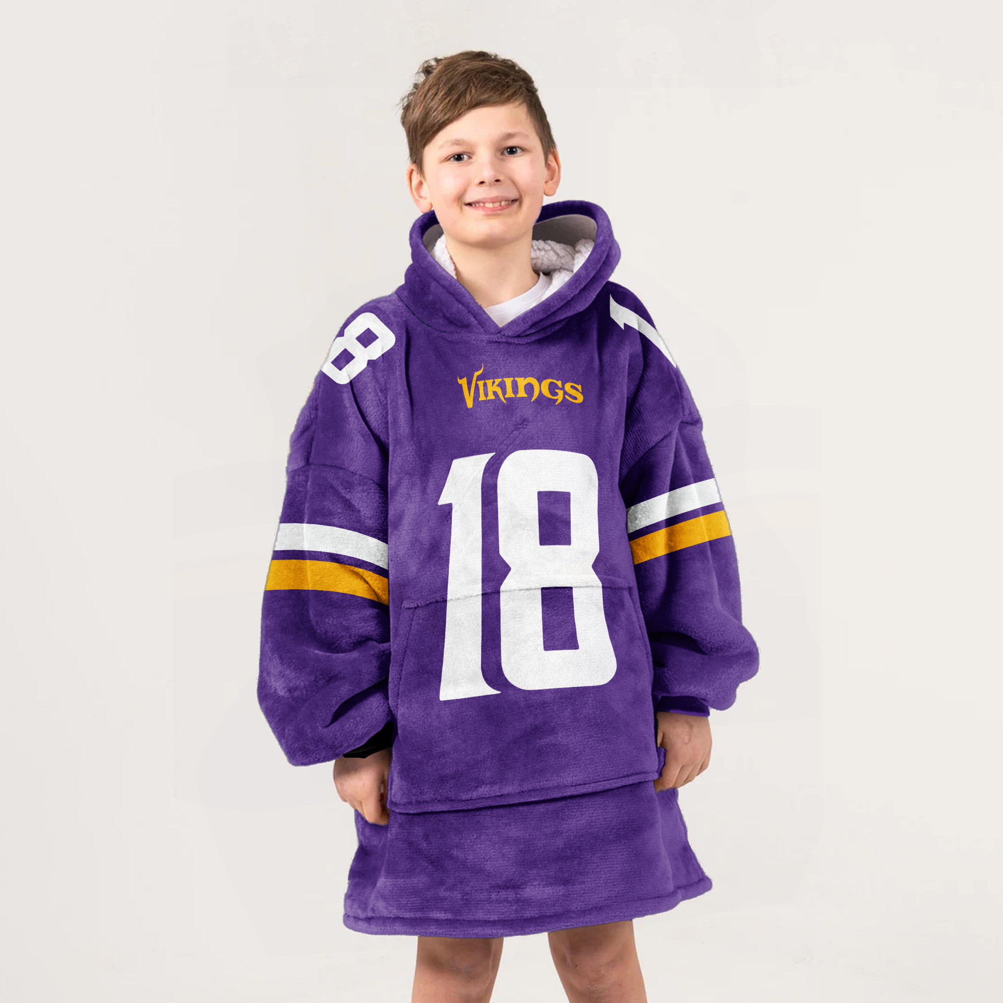 Adult Minnesota Football Unisex Blanket Hoodie