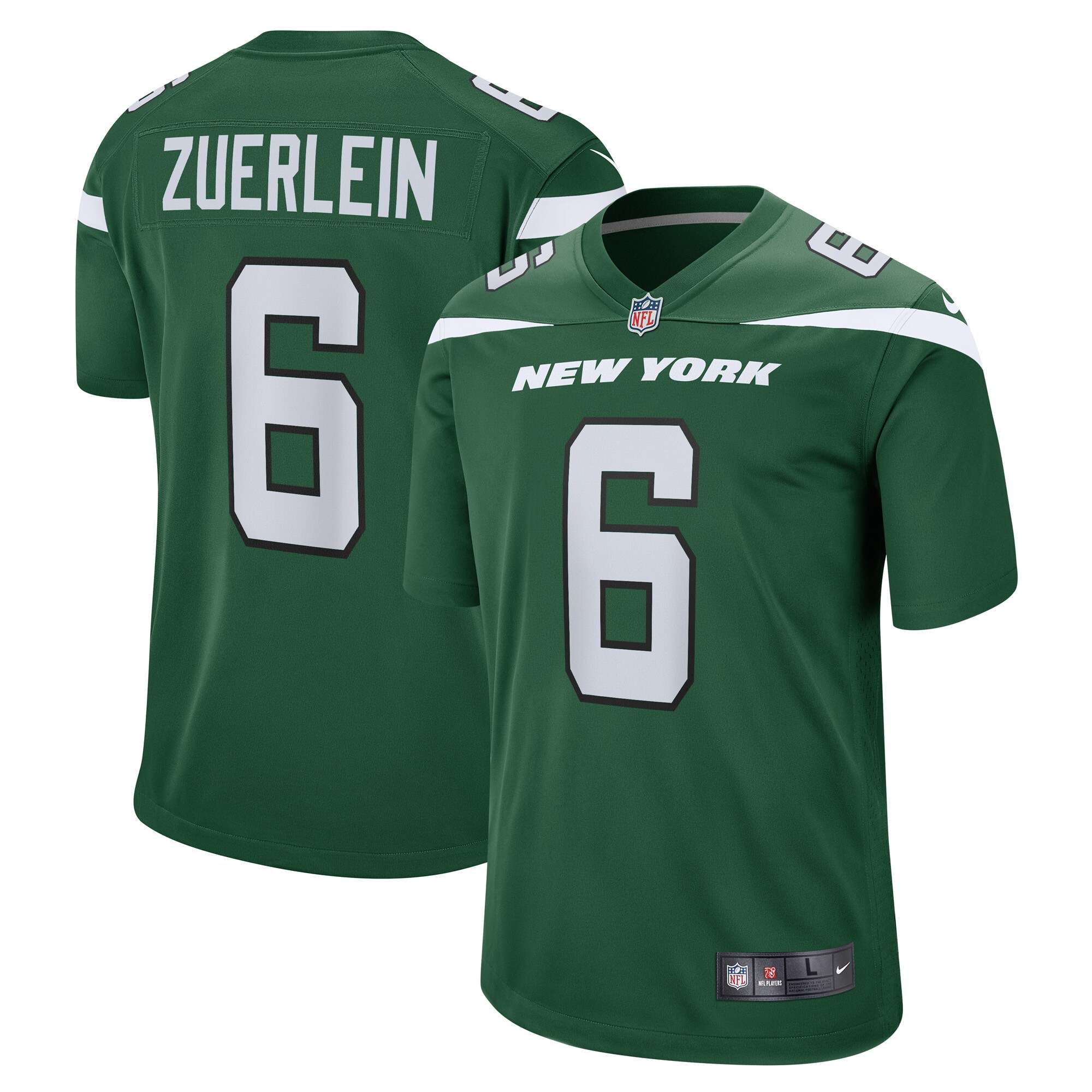 Greg Zuerlein New York Jets  Game Player Jersey - Gotham Green