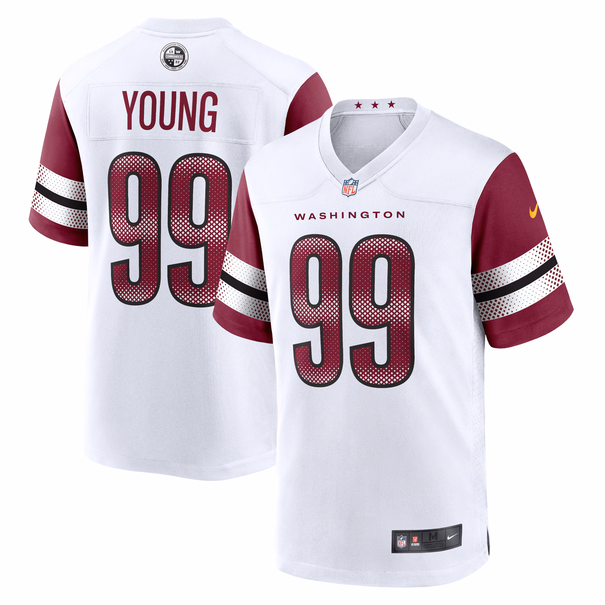 Chase Young Washington Commanders Game Jersey - Burgundy
