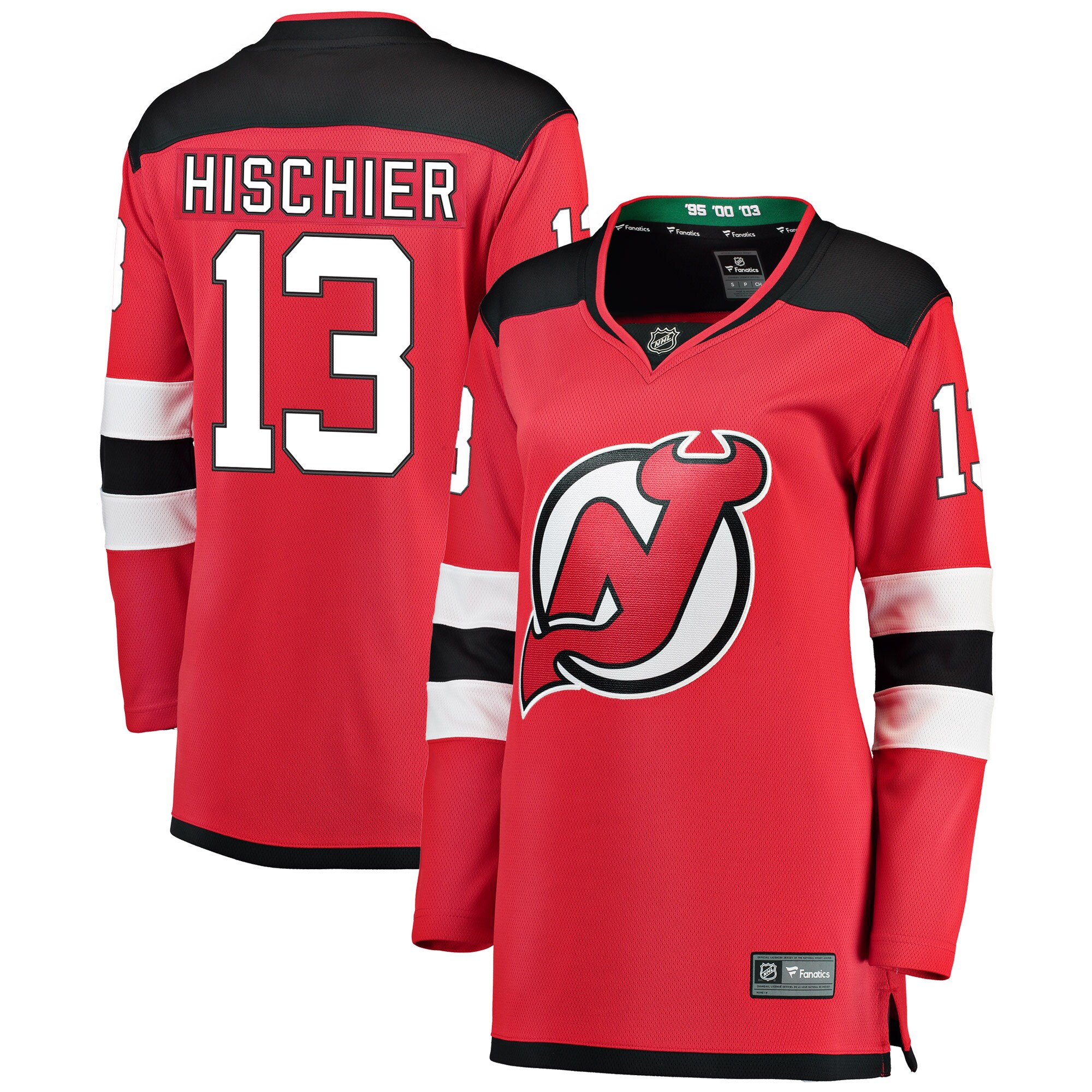 Nico Hischier New Jersey Devils Women's Home Breakaway Player Jersey - Red