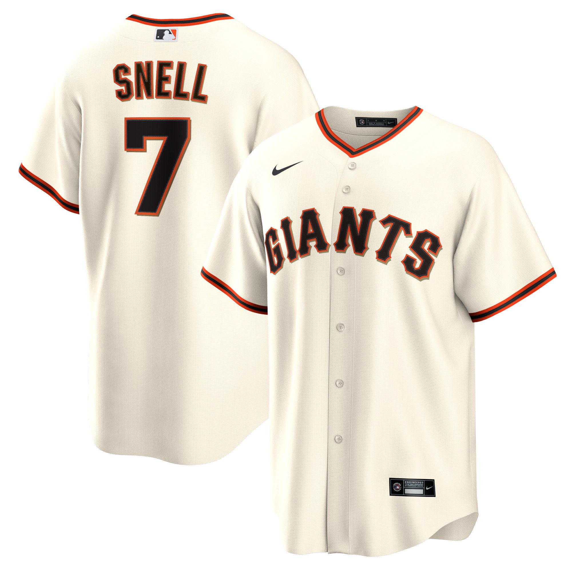 Men's San Francisco Giants Blake Snell  Cream Home Replica Jersey