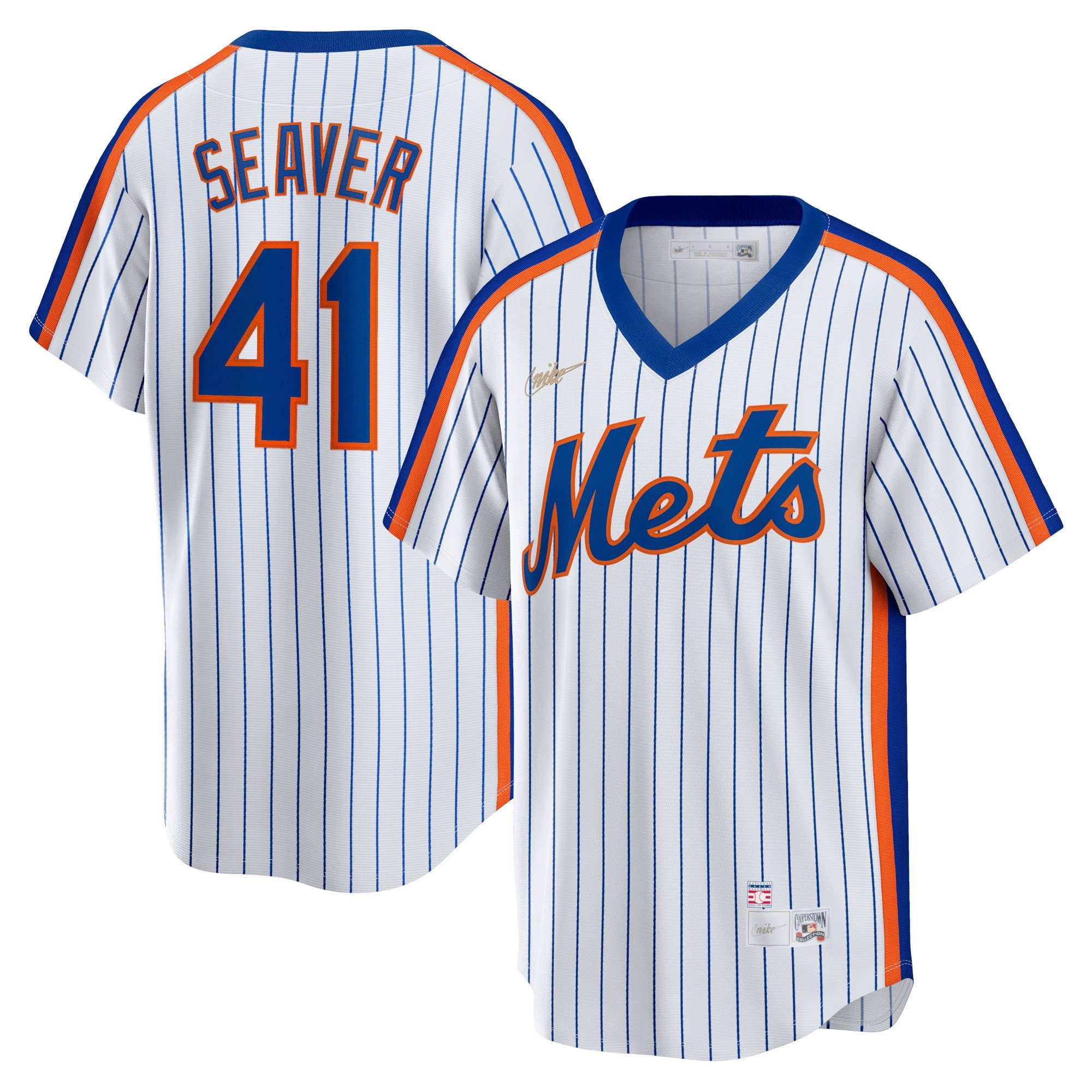 Men's New York Mets Tom Seaver  White Home Cooperstown Collection Player Jersey