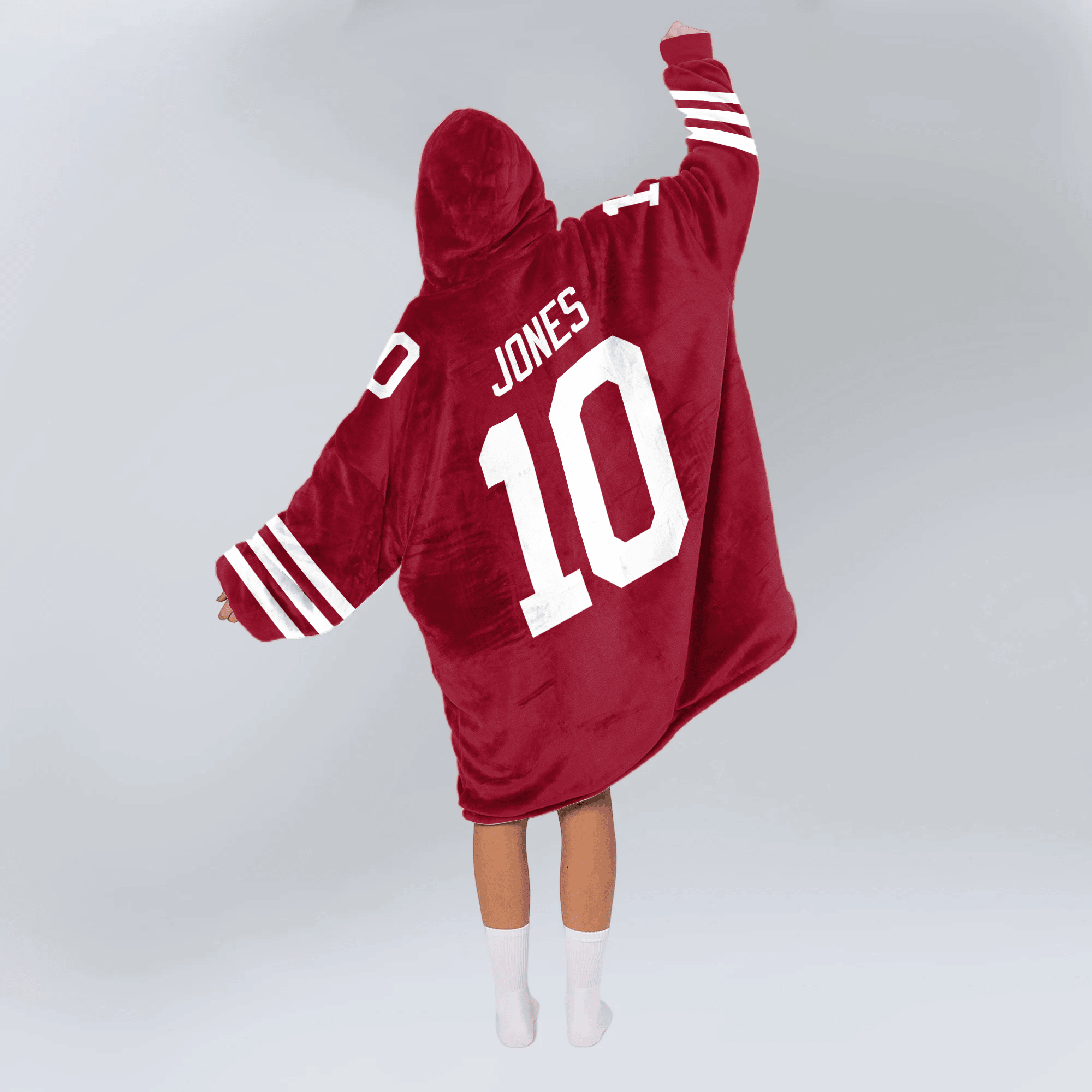 Adult M.J 10 San Francisco 49ers Football Unisex Blanket Hoodie