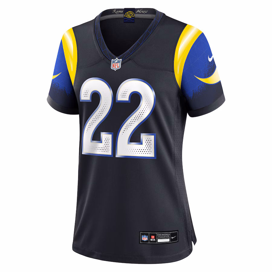 Blake Corum #22 Los Angeles Rams Women's 2025 Rivalries Collection Game Jersey - Midnight Blue