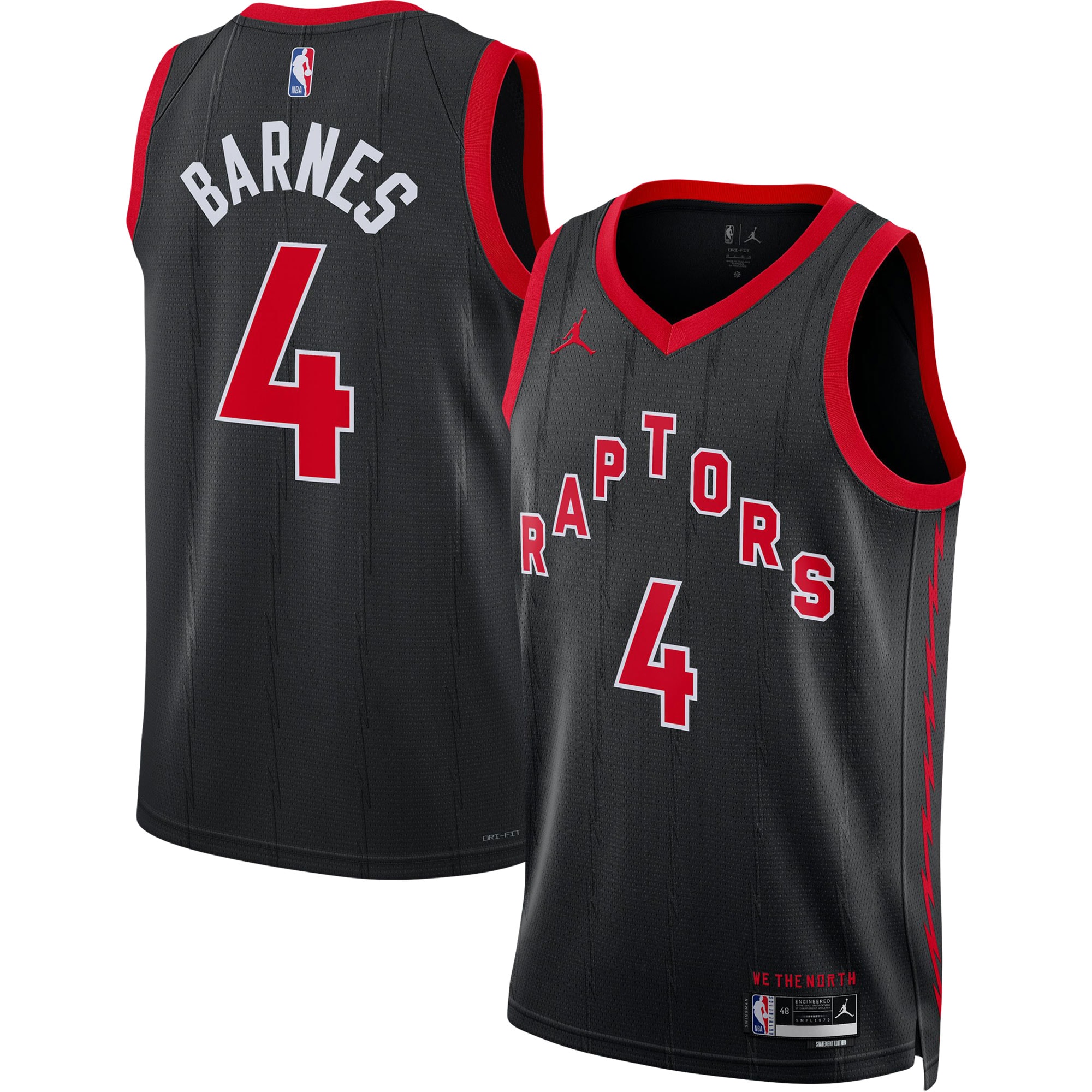 Scottie Barnes 2022/23 Toronto Raptors  Unisex Swingman Jersey - Statement Edition - Black