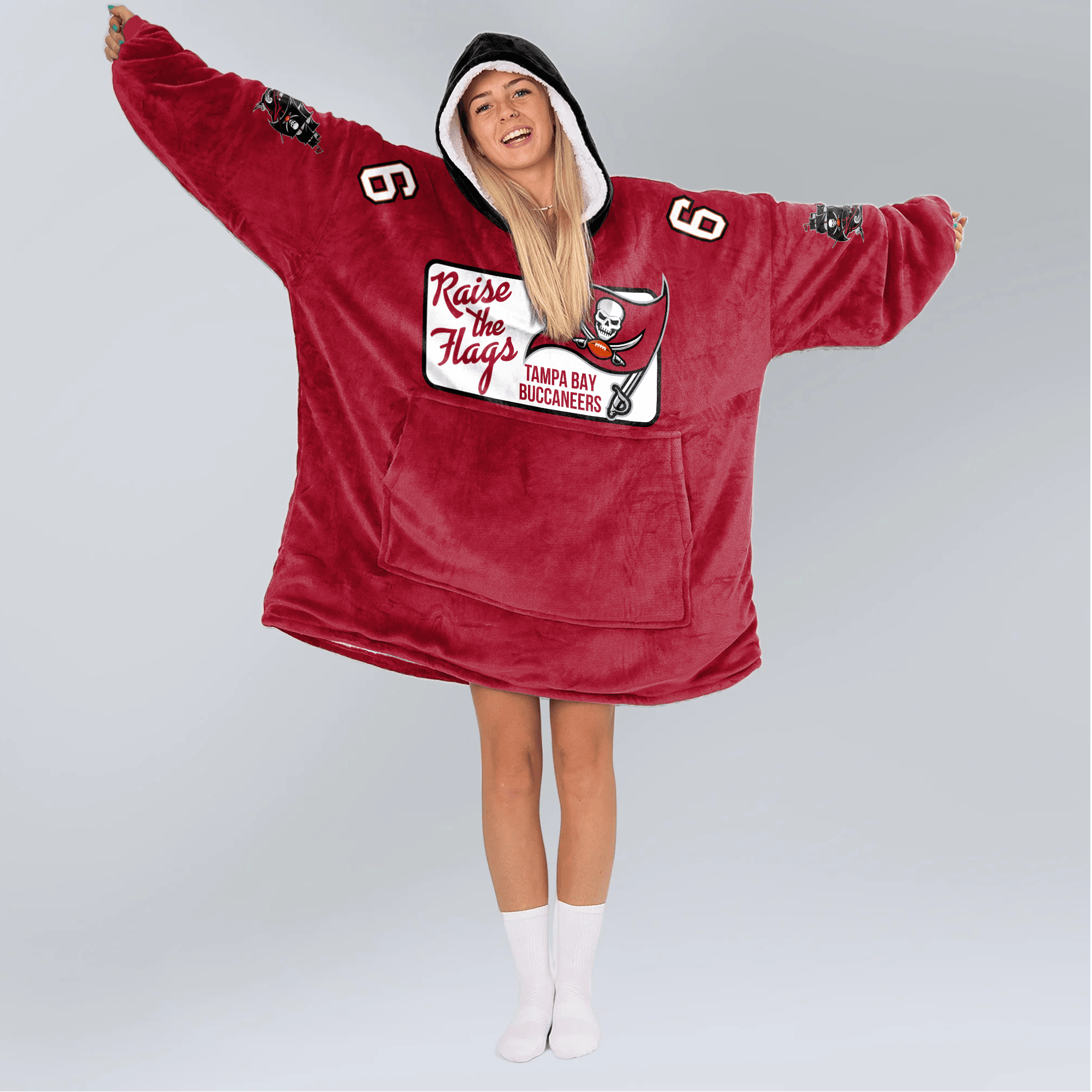 Tampa Bay Football Unisex Blanket Hoodie