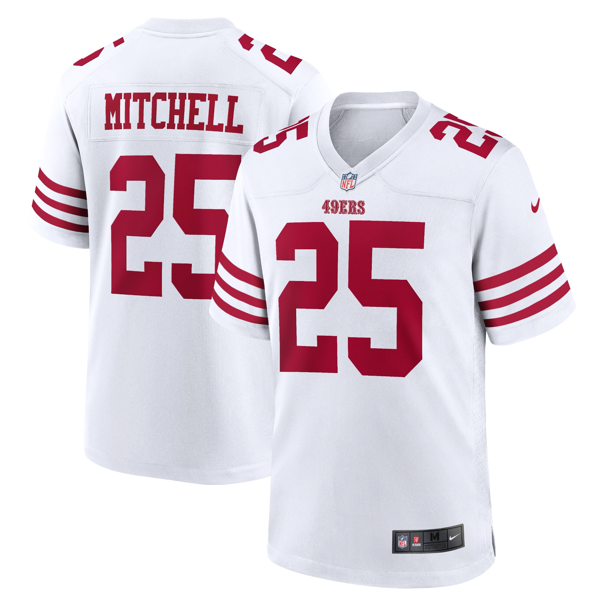 Elijah Mitchell San Francisco 49ers  Player Game Jersey - White