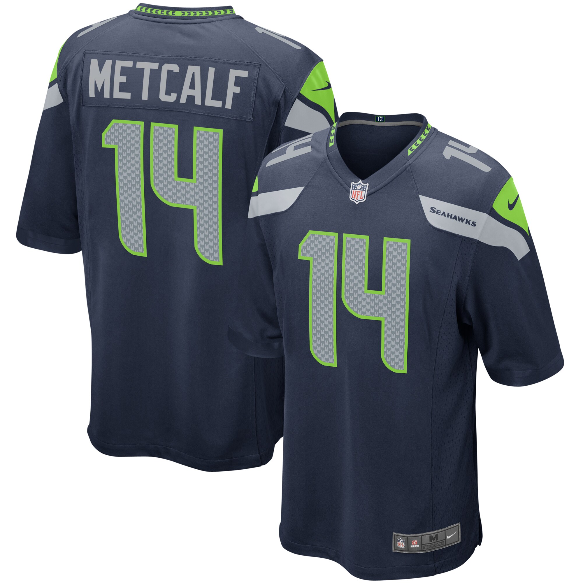 DK Metcalf Seattle Seahawks  Game Player Jersey - College Navy