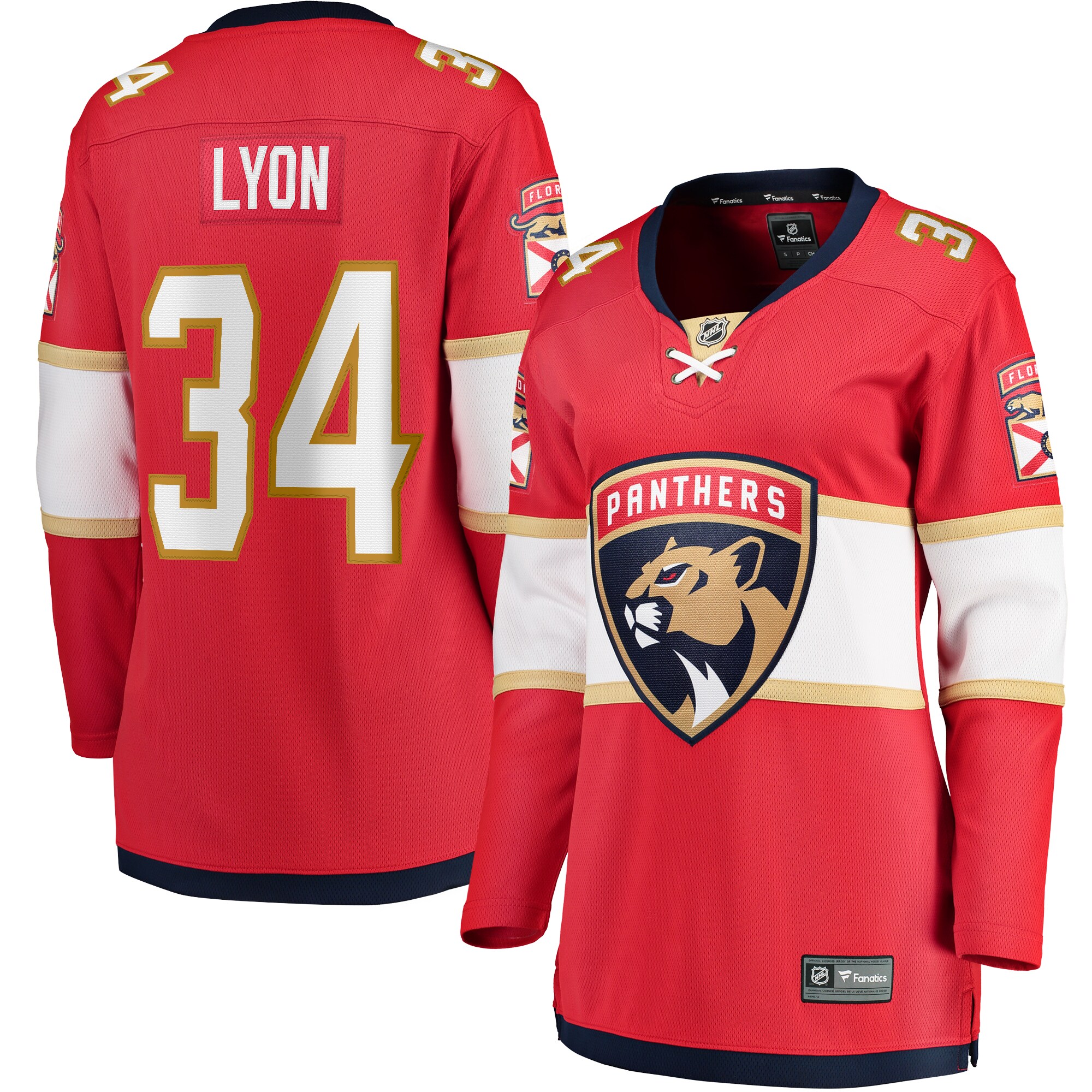 Alex Lyon Florida Panthers Women's Home Breakaway Player Jersey - Red