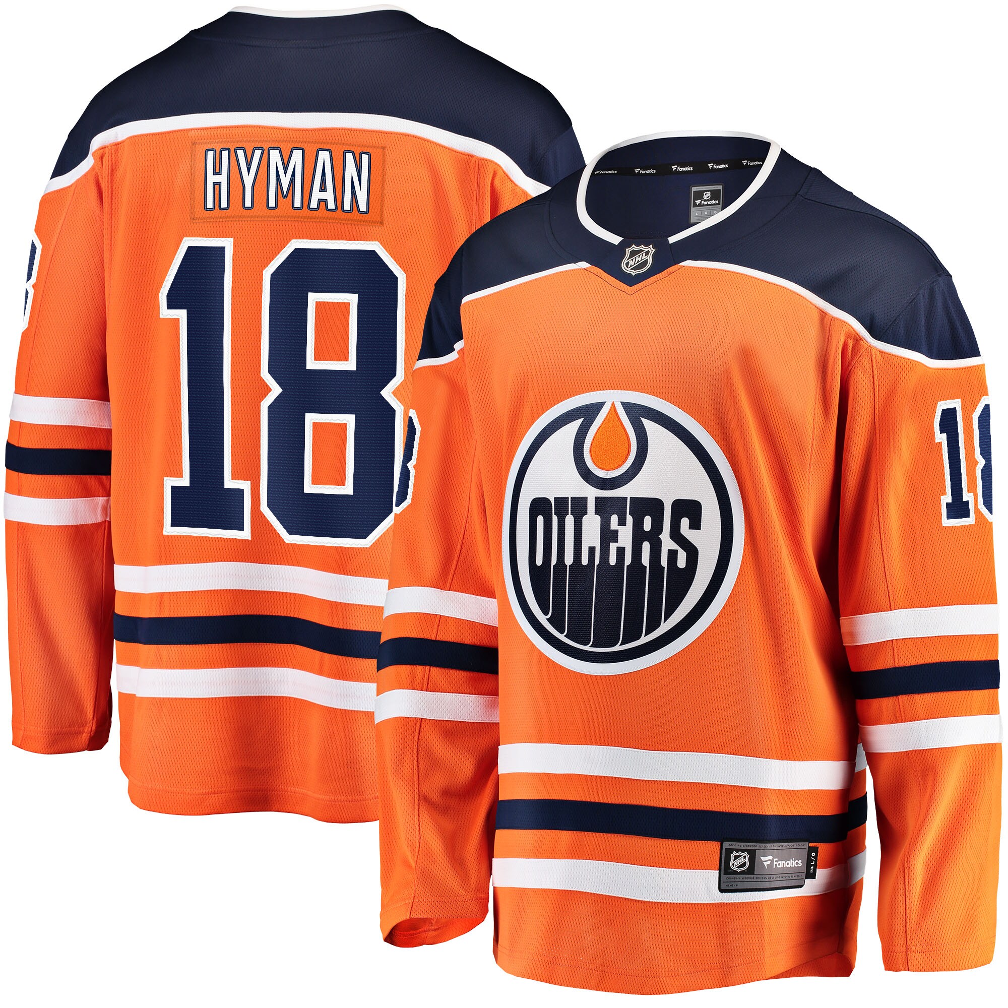 Zach Hyman Edmonton Oilers Breakaway Player Jersey - Orange