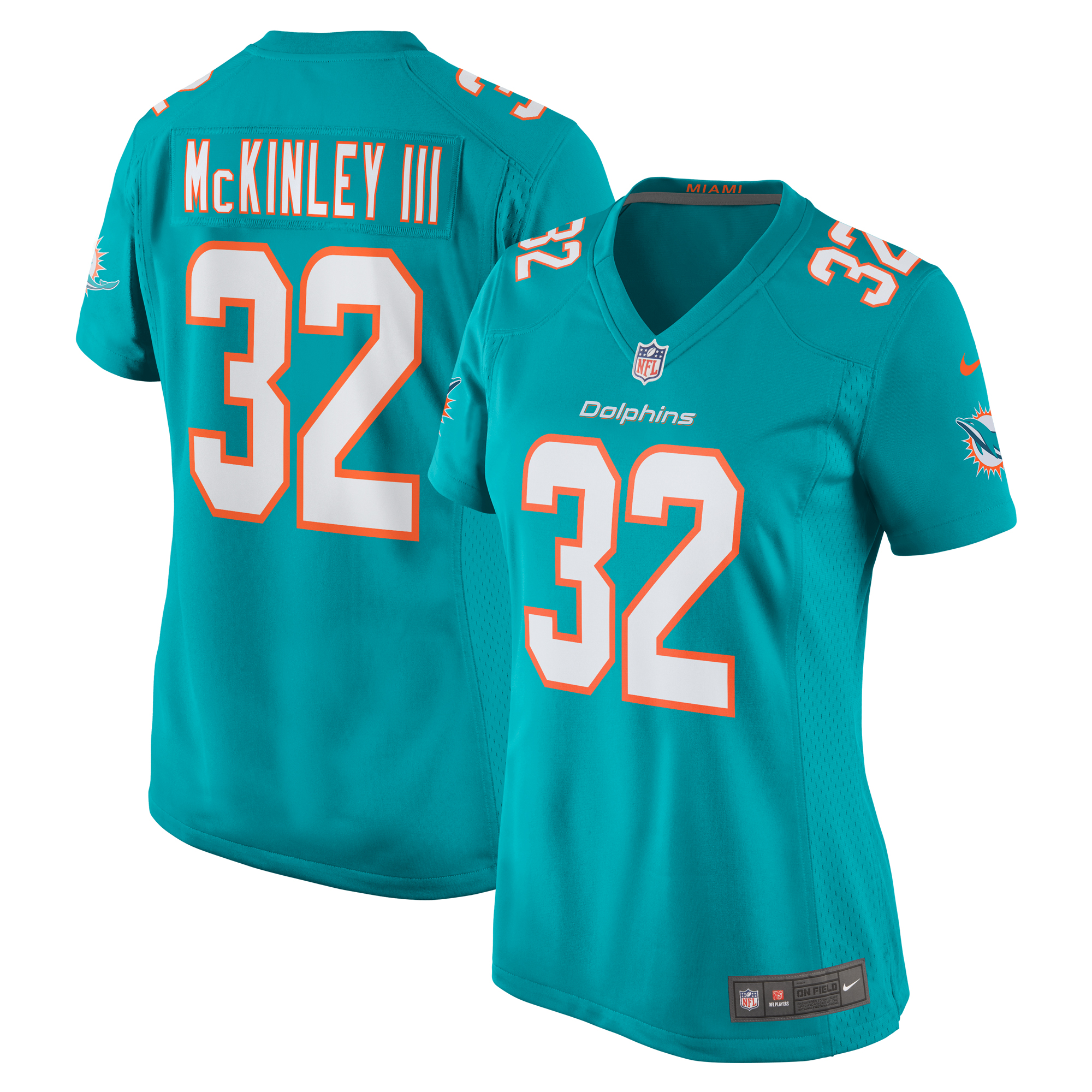 Verone McKinley III Miami Dolphins Women's Game Player Jersey - Aqua