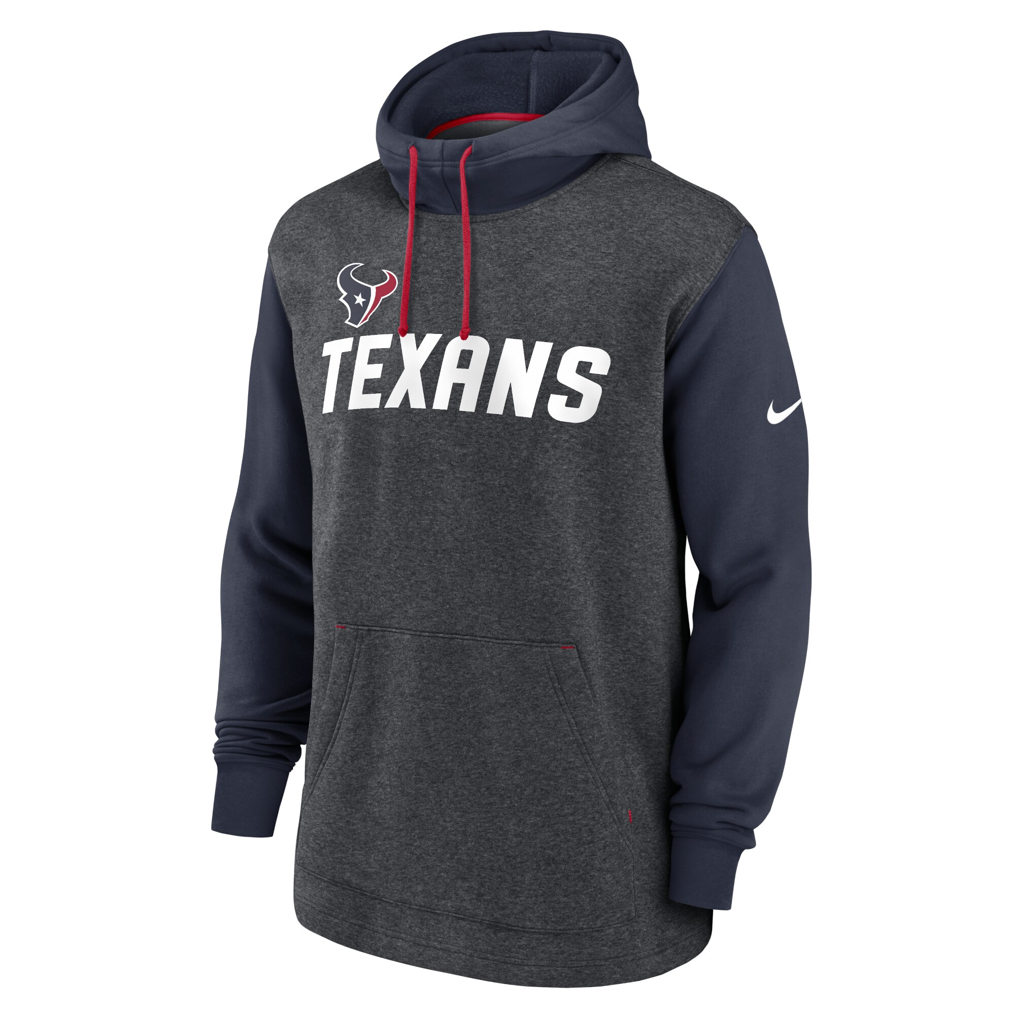 Houston Texans Surrey Legacy Pullover Hoodie - Heathered Charcoal/Navy