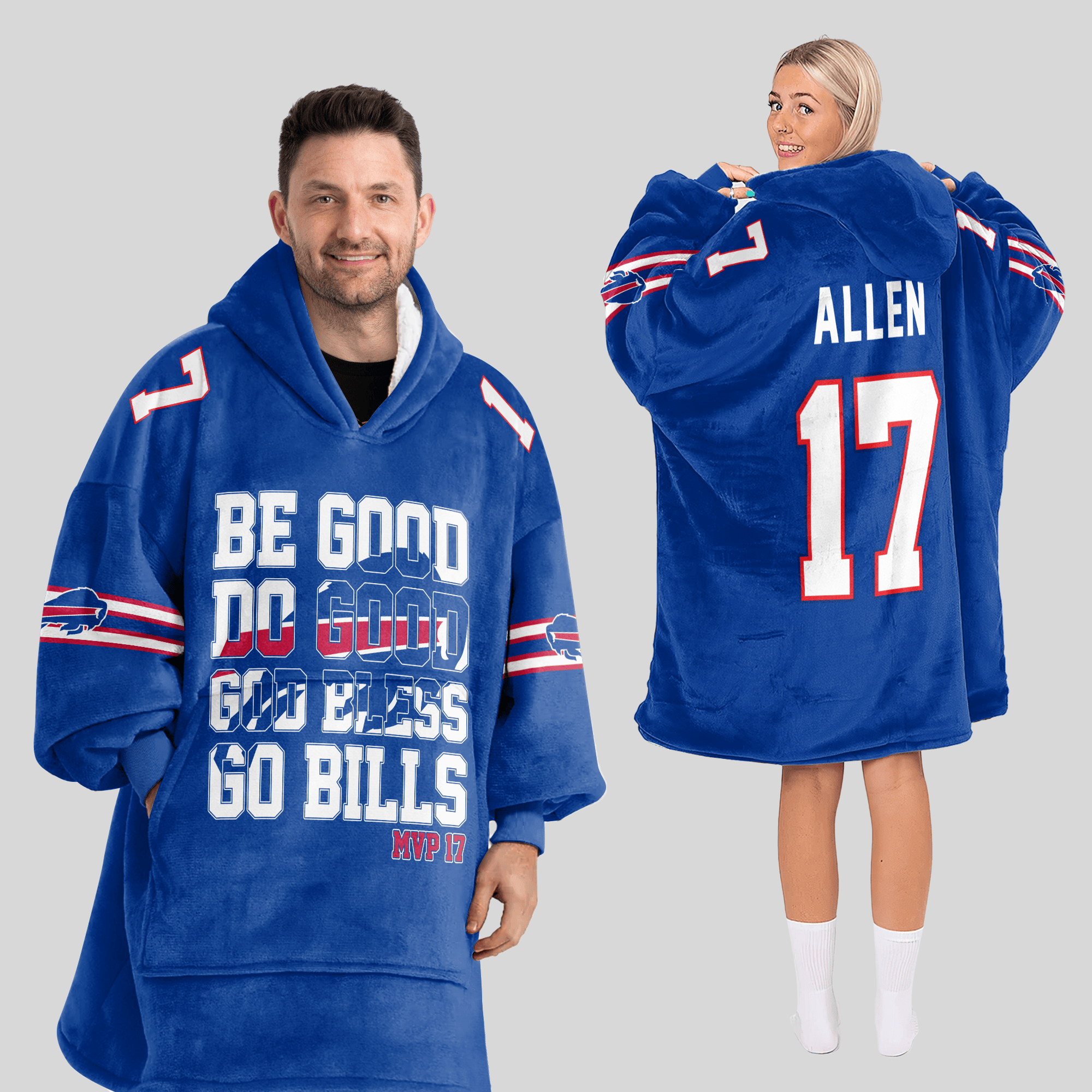 Buffalo Football Unisex Blanket Hoodie