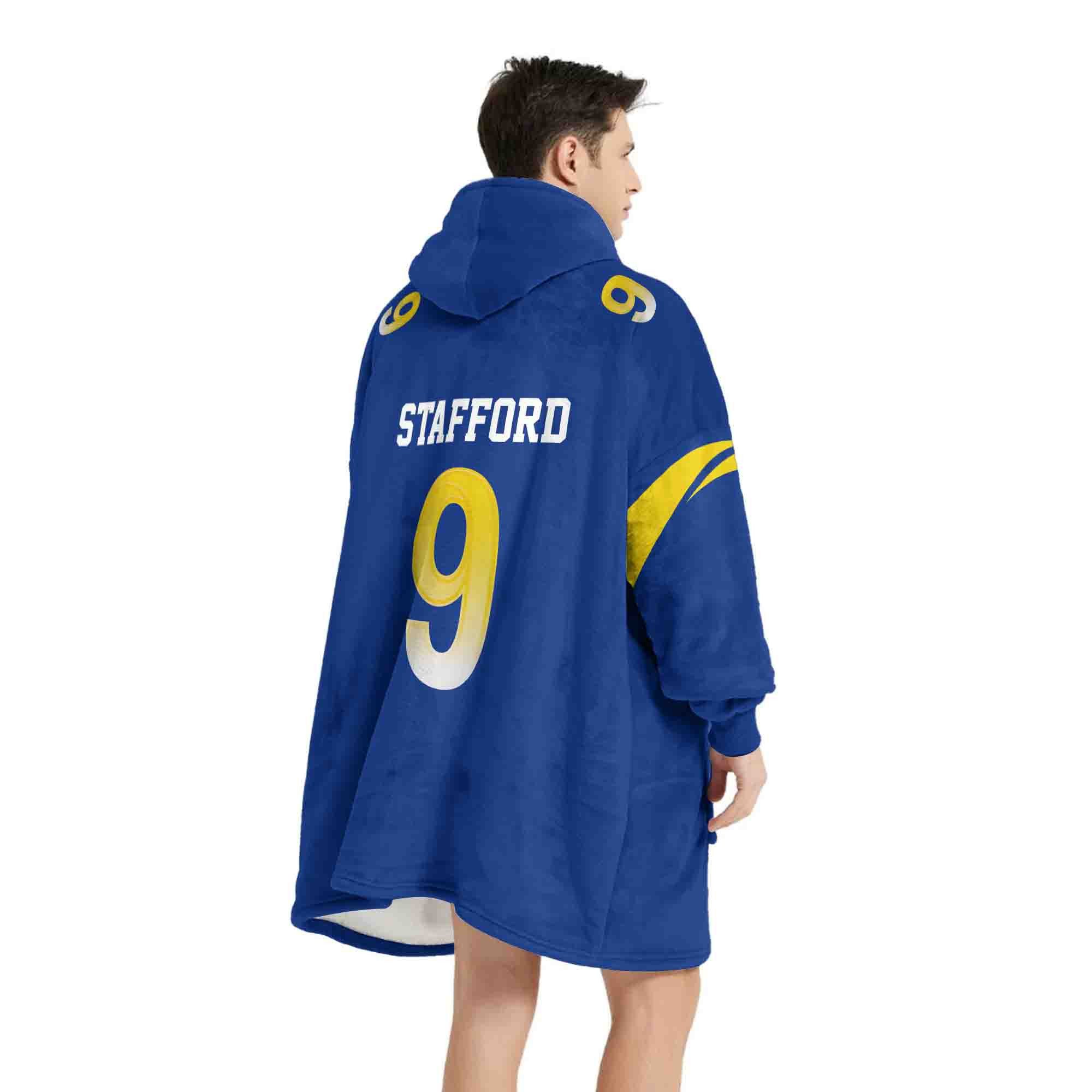 Adult MS 9 Los Angeles Football Unisex Blanket Hoodie