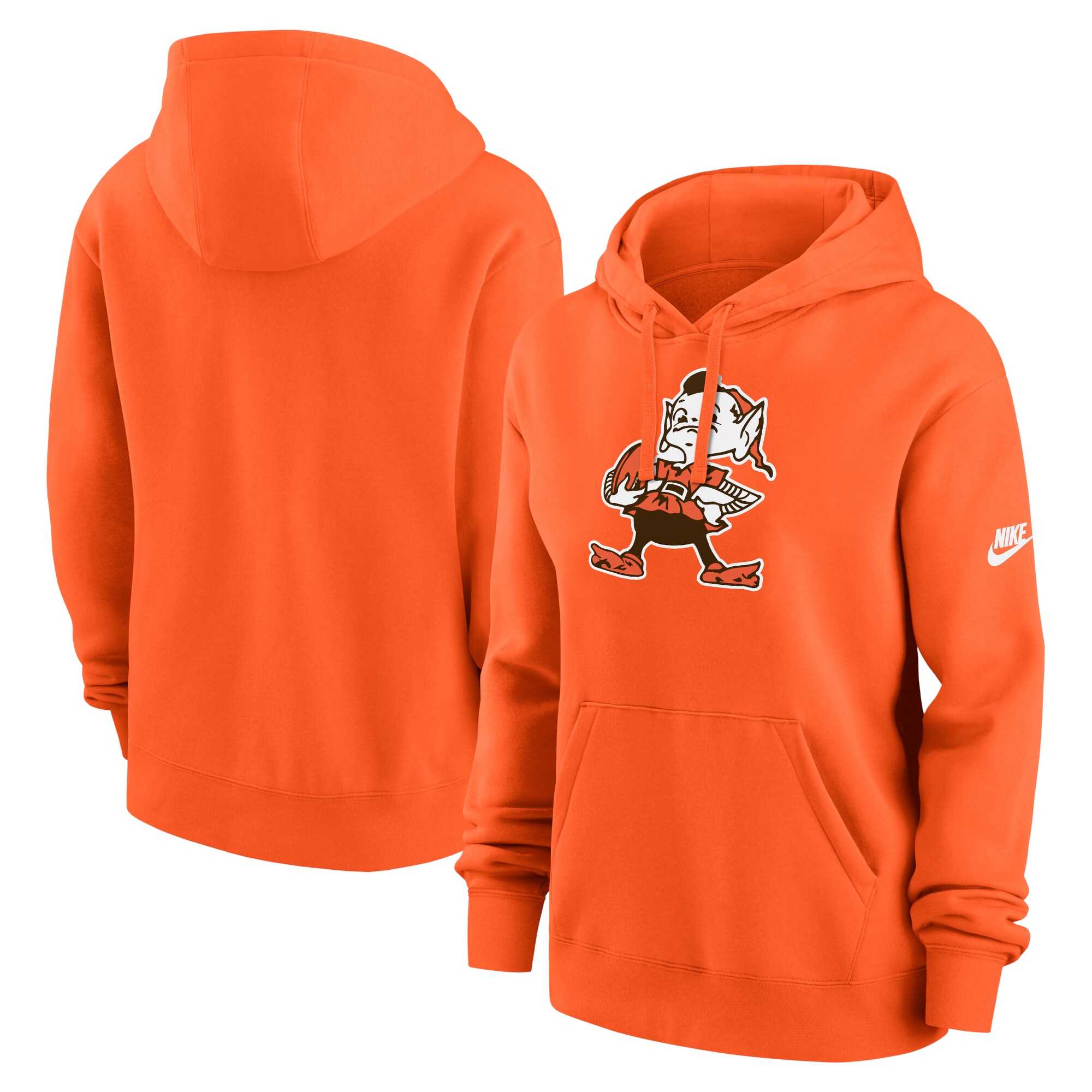 Cleveland Browns Women's Club Fleece Pullover Hoodie - Orange