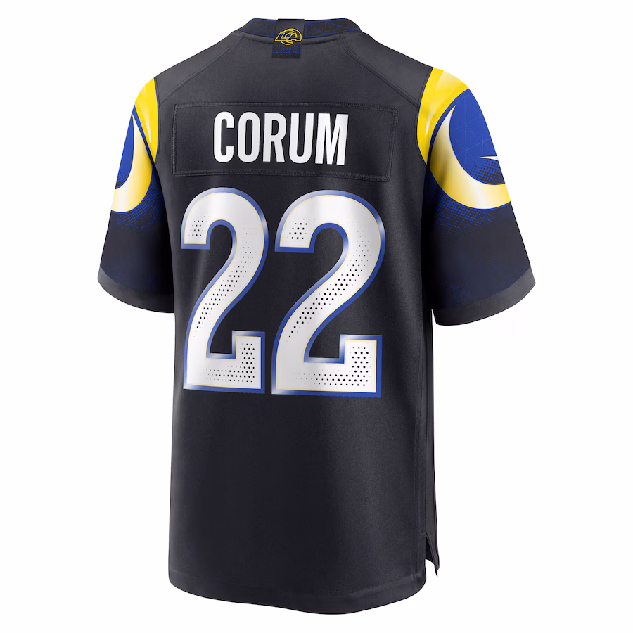 Blake Corum #22 Los Angeles Rams 2025 Rivalries Collection Game Jersey - Midnight Blue