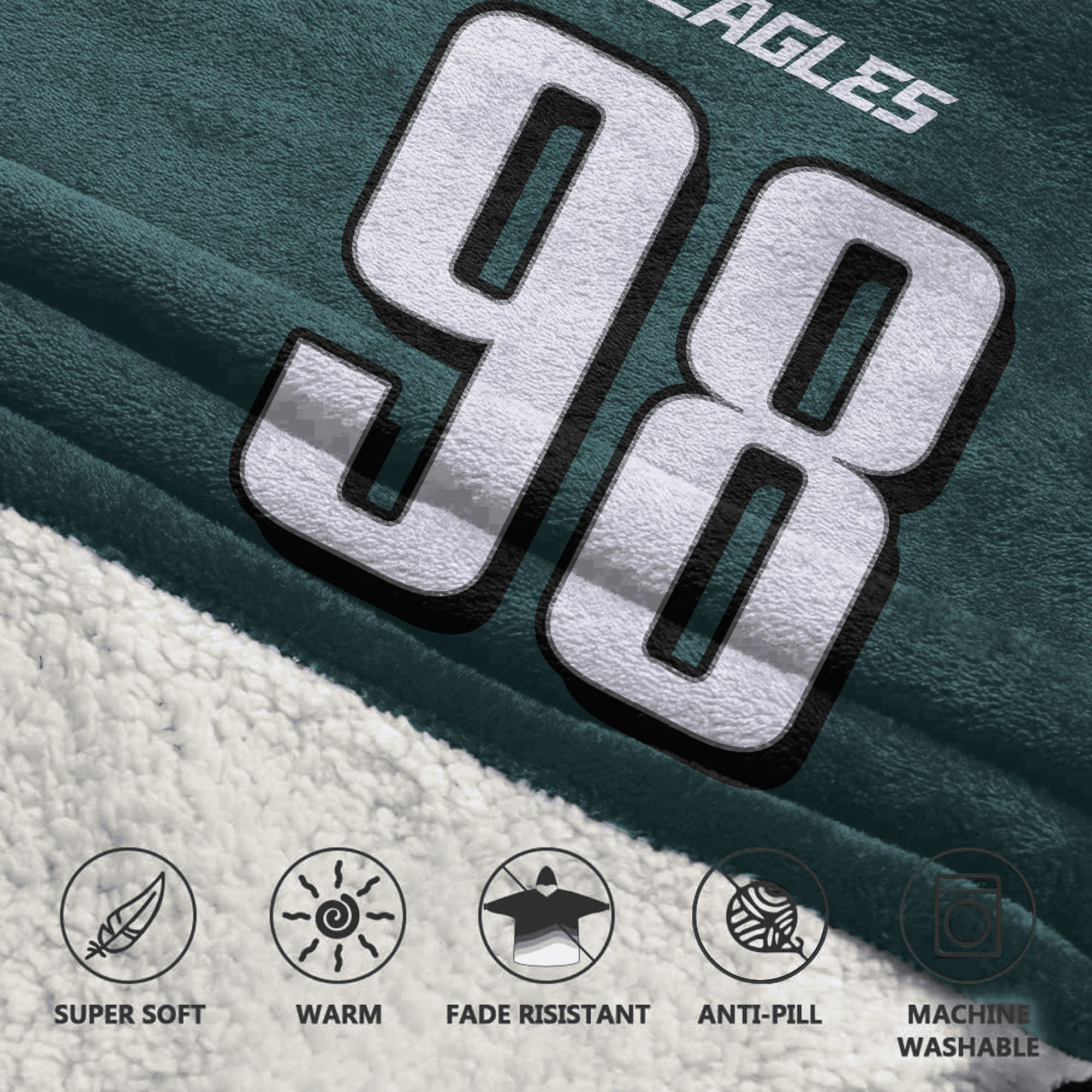 Adult 98 Philadelphia Football Unisex Blanket Hoodie