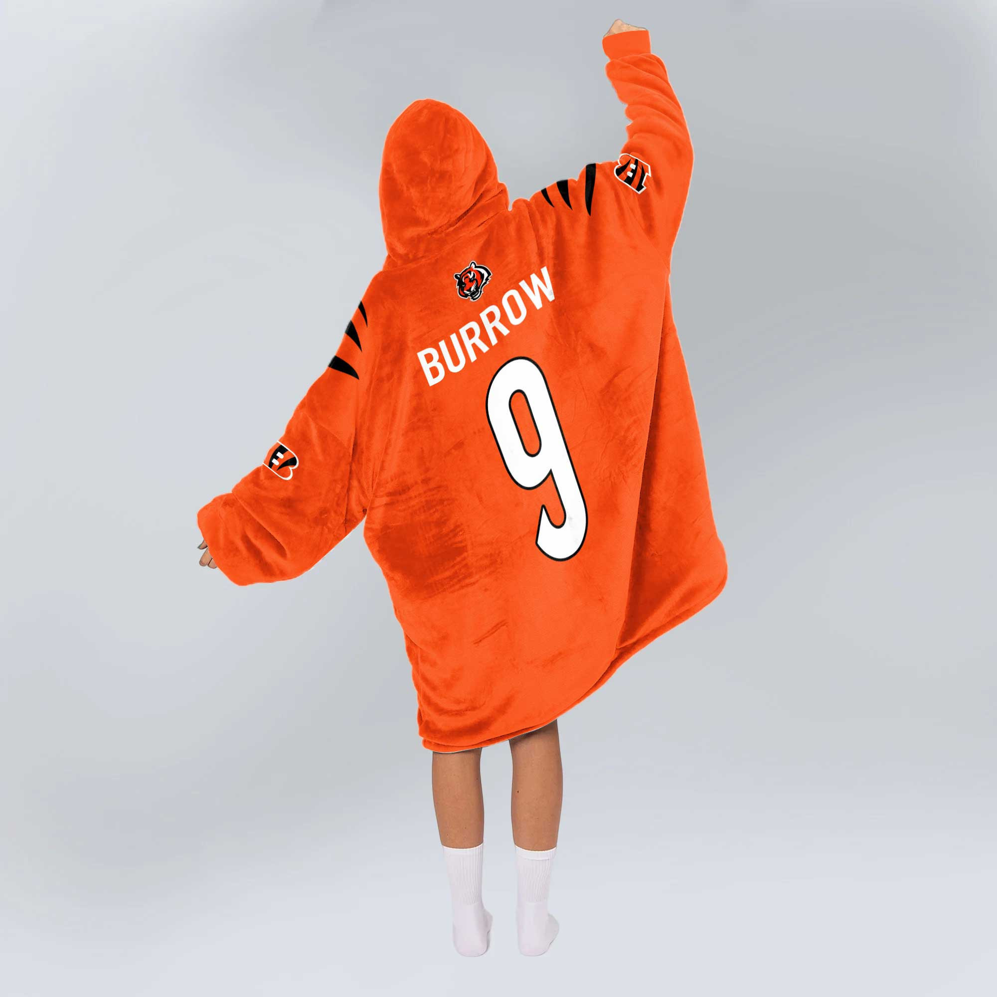 Adult 9 Cincinnati Football Unisex Blanket Hoodie
