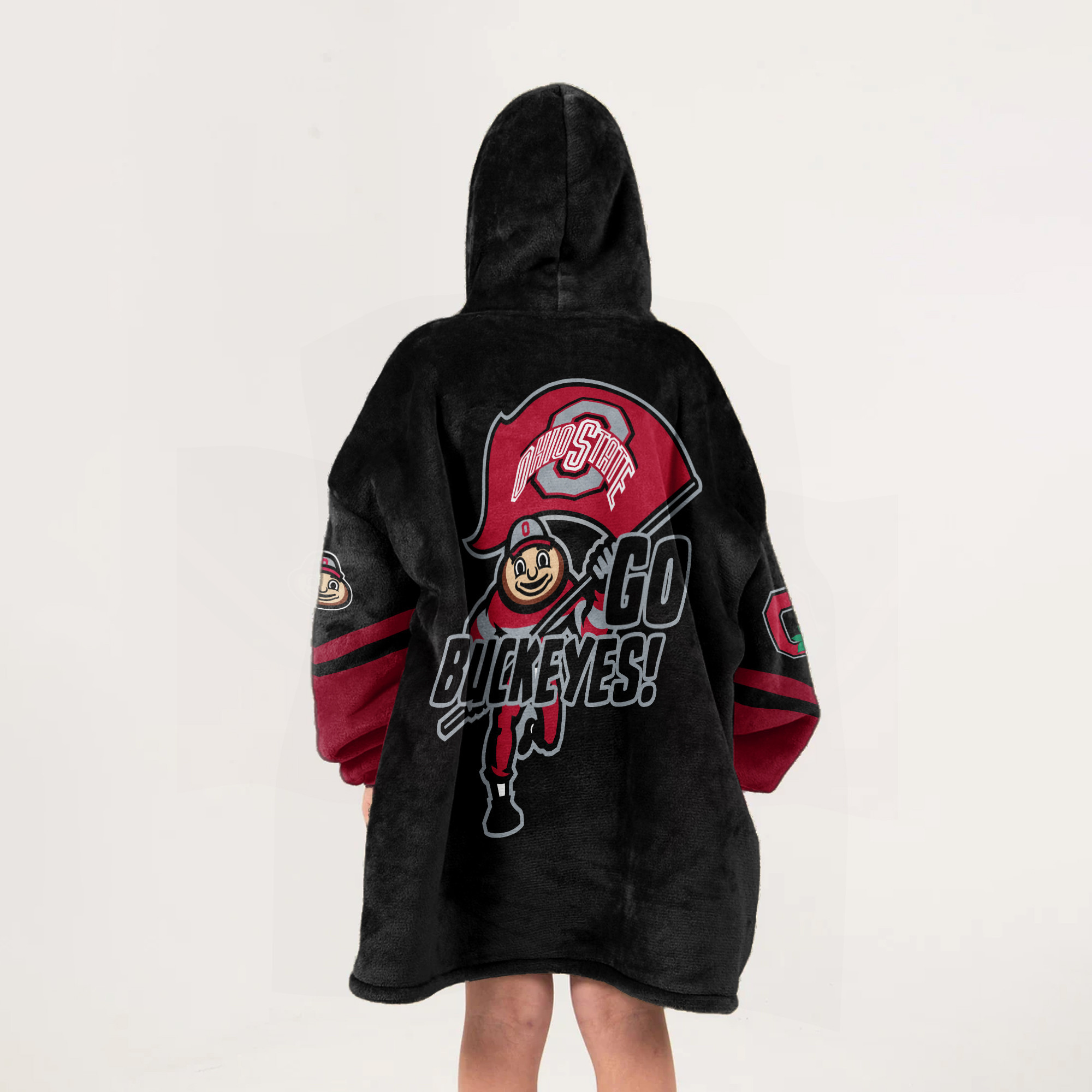 Kid Ohio State Football Unisex Blanket Hoodie