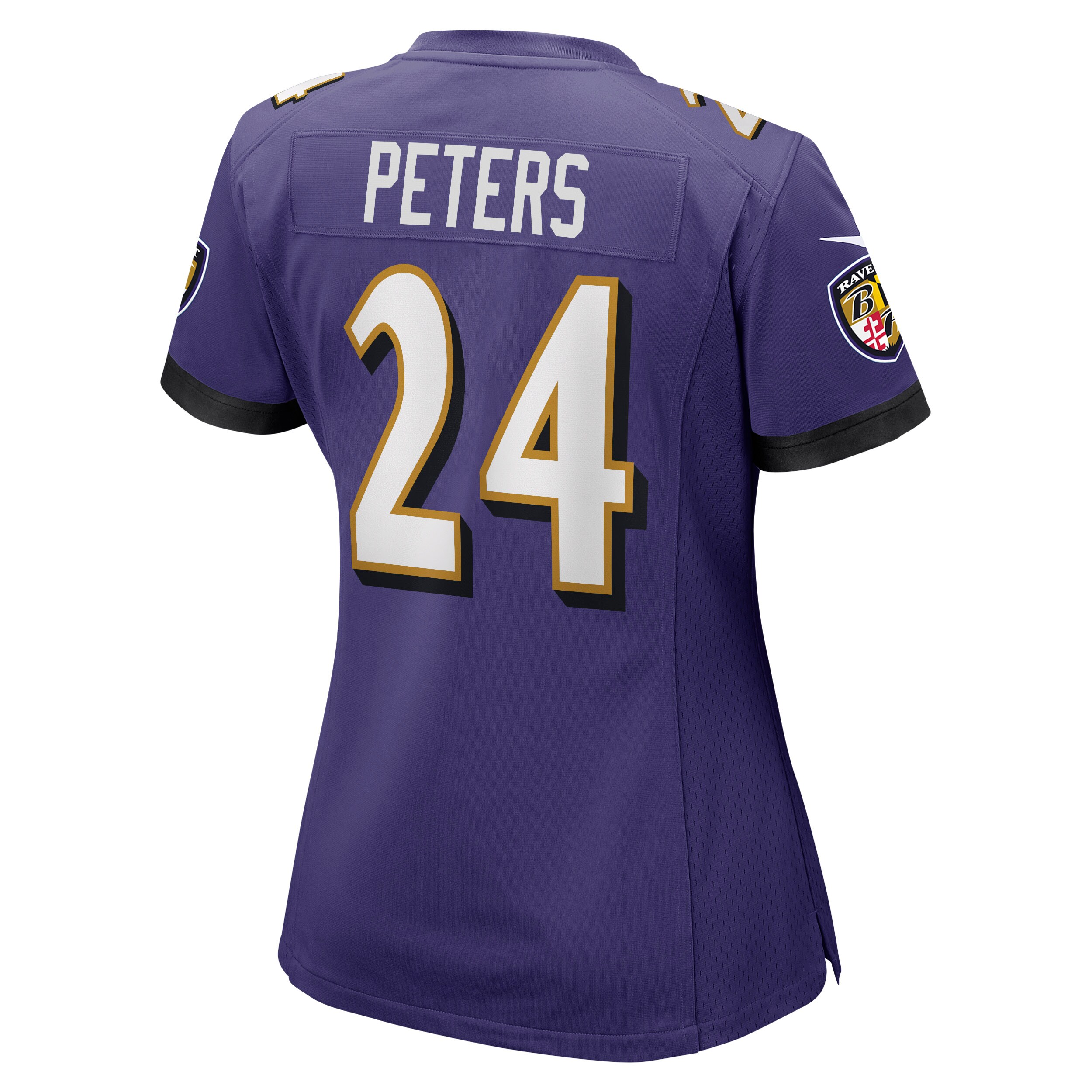 Marcus Peters Baltimore Ravens  Women's Game Jersey - Purple