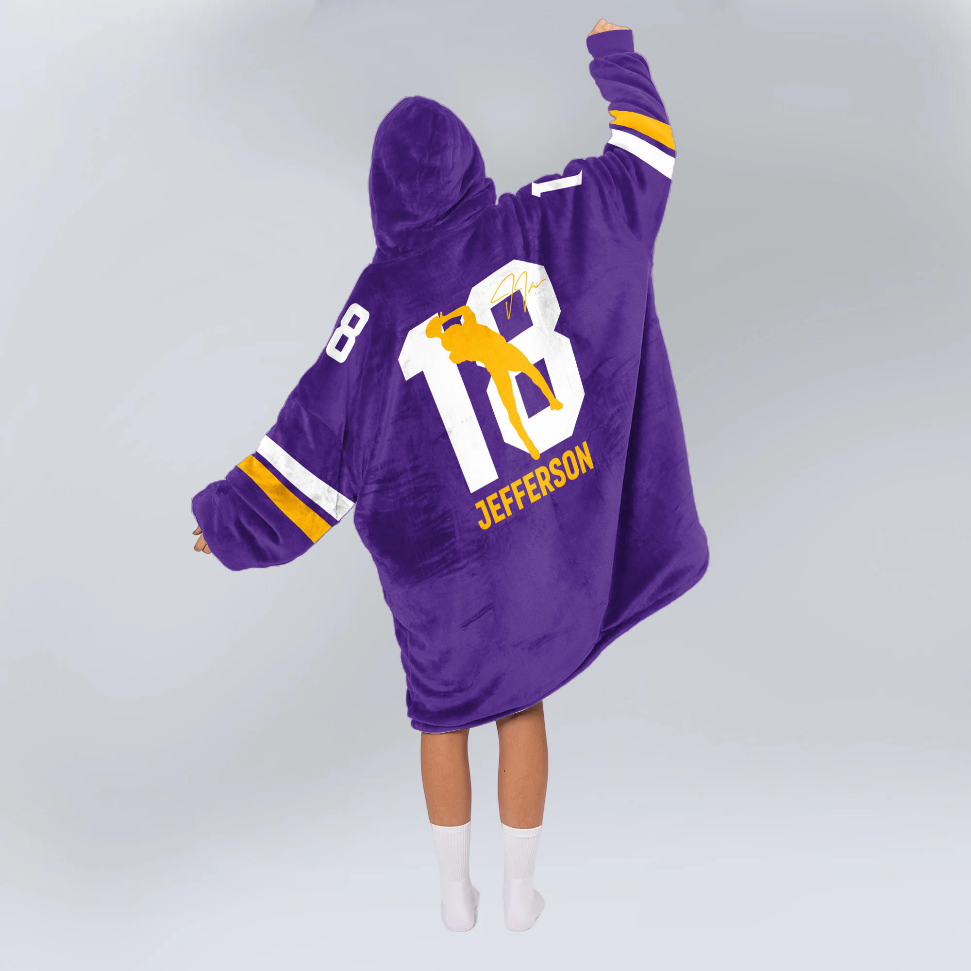 Adult 18 Minnesota Football Unisex Blanket Hoodie