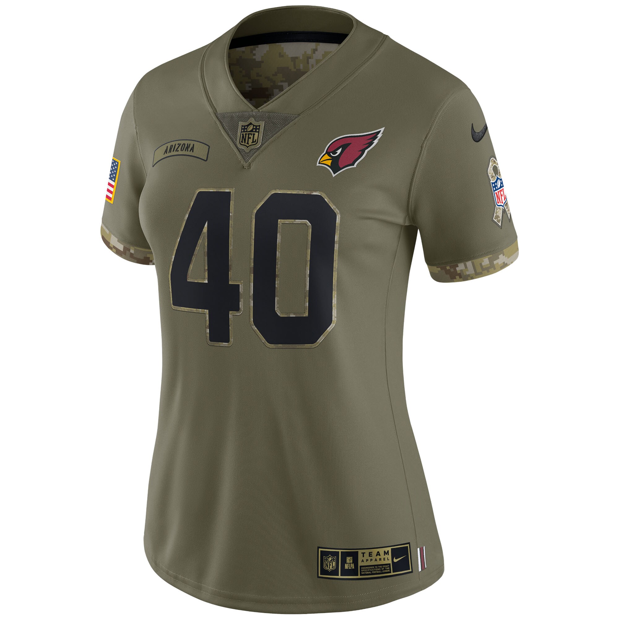 Pat Tillman Arizona Cardinals  Women's 2022 Salute To Service Retired Player Limited Jersey - Olive