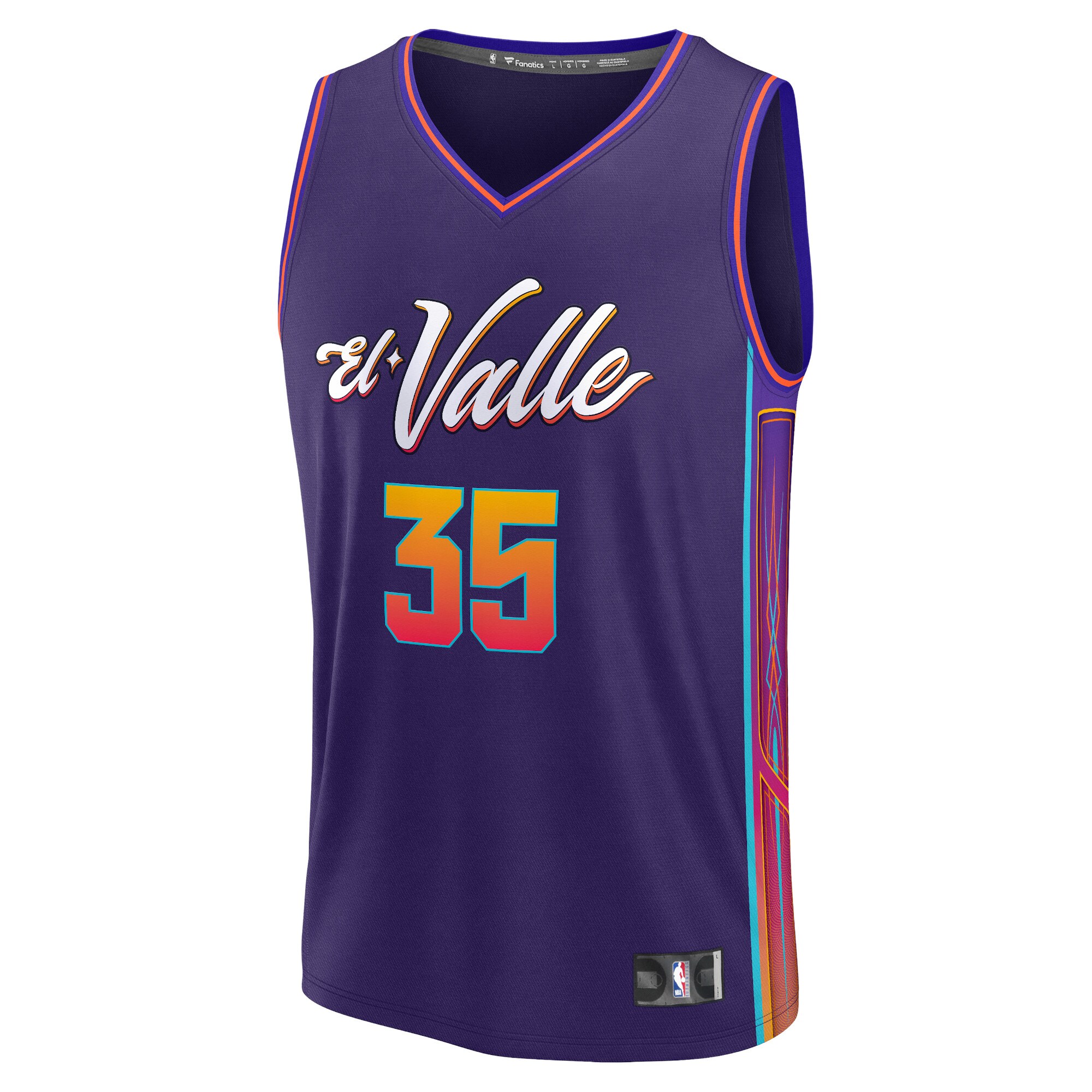 Unisex Phoenix Suns Kevin Durant  Purple 2023/24 Fast Break Jersey - City Edition