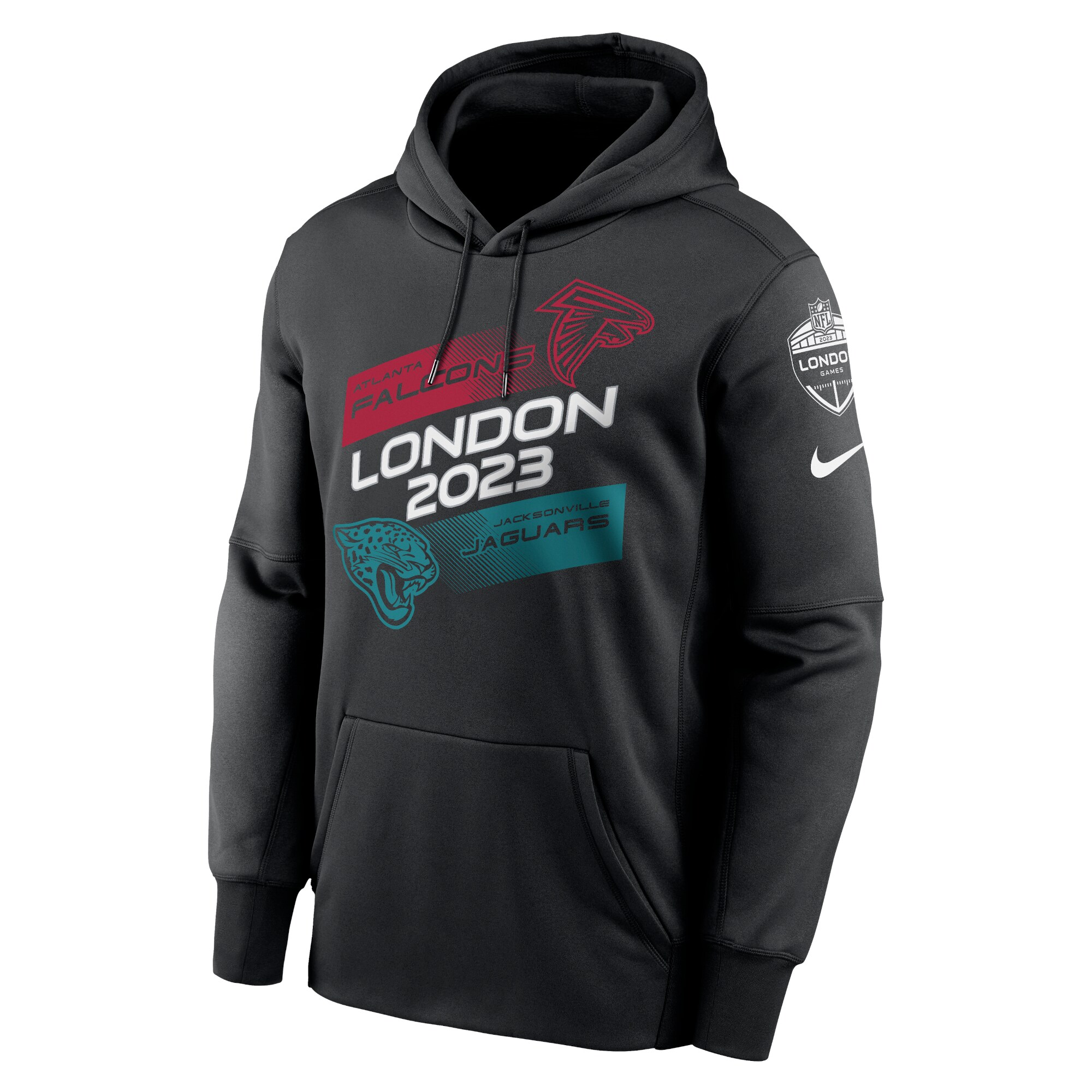 Atlanta Falcons vs. Jacksonville Jaguars  2023 London Game Pullover Hoodie - Black