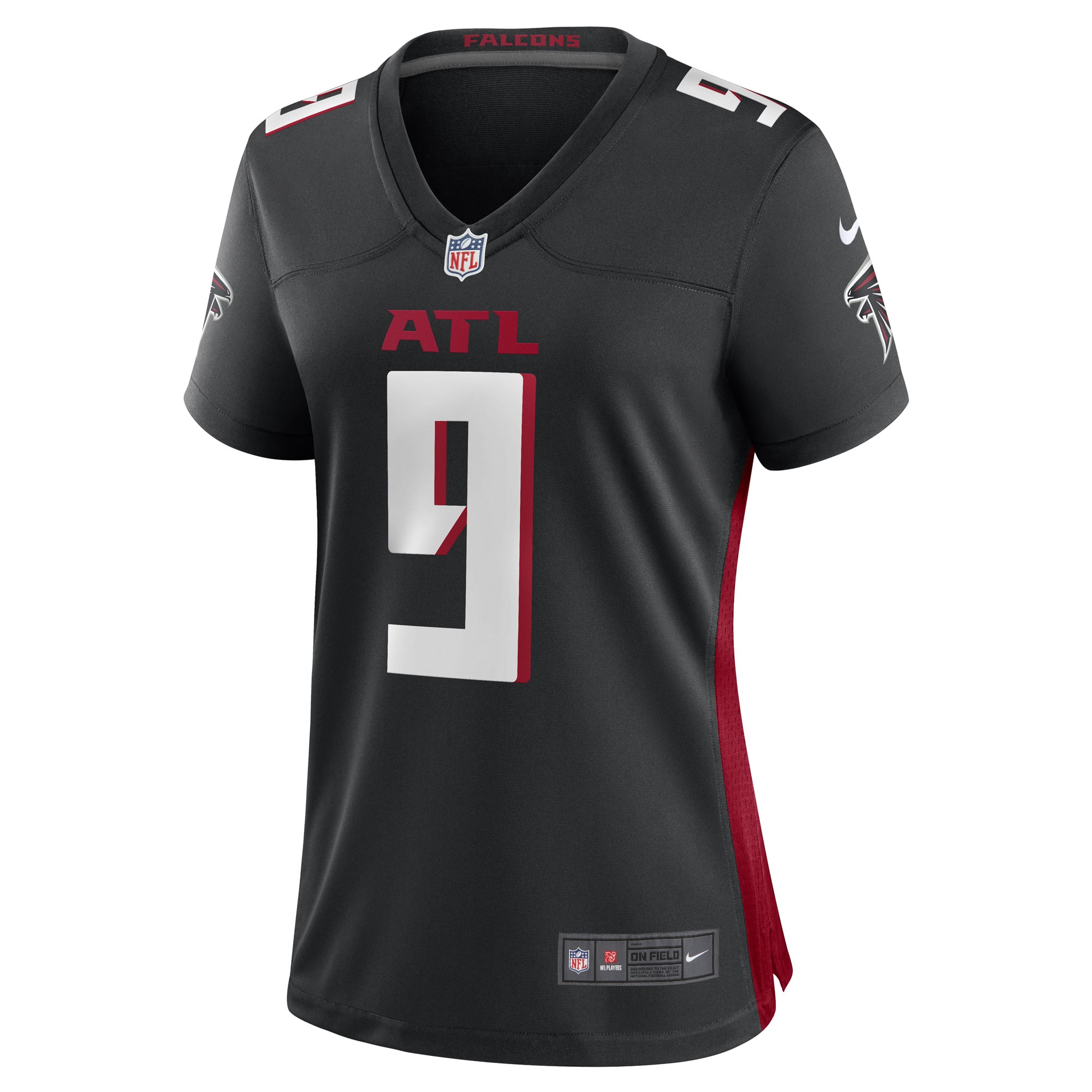 Lorenzo Carter Atlanta Falcons  Women's Game Player Jersey - Black