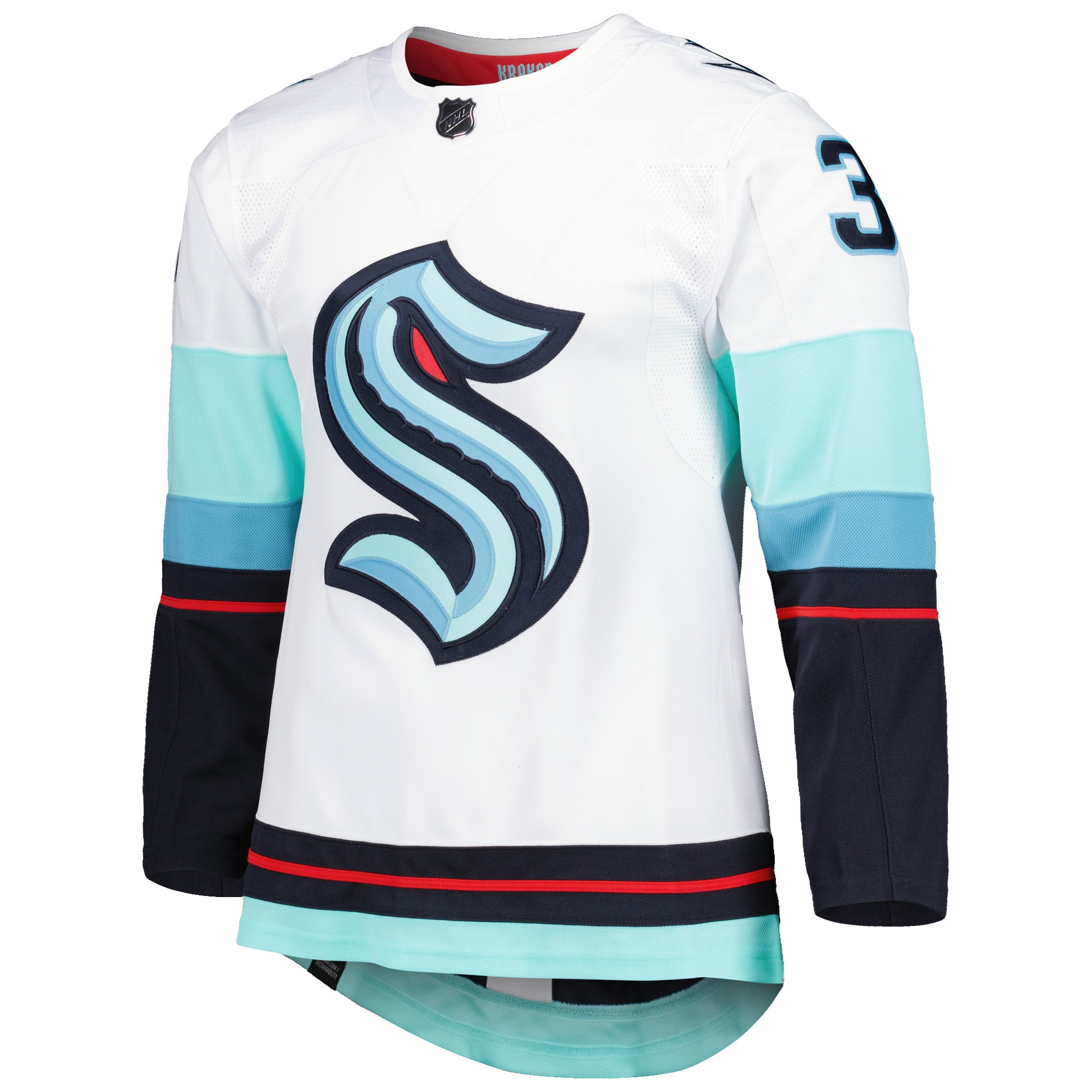 Philipp Grubauer Seattle Kraken  Primegreen Authentic Pro Away Player Jersey - White