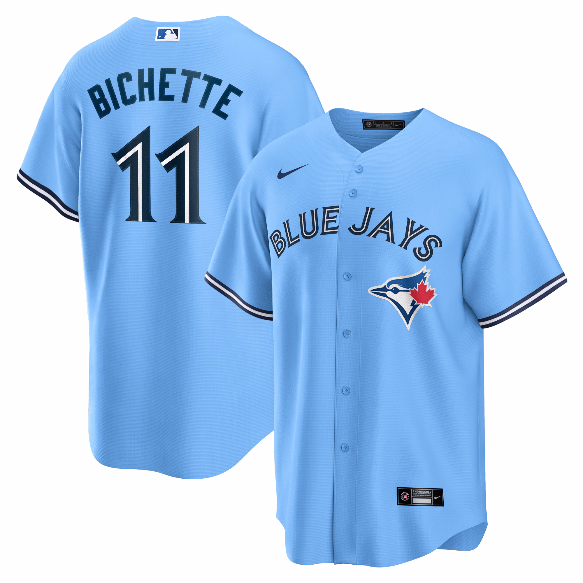 Bo Bichette #11 Toronto Blue Jays Alternate Replica Player Name Jersey - Powder Blue