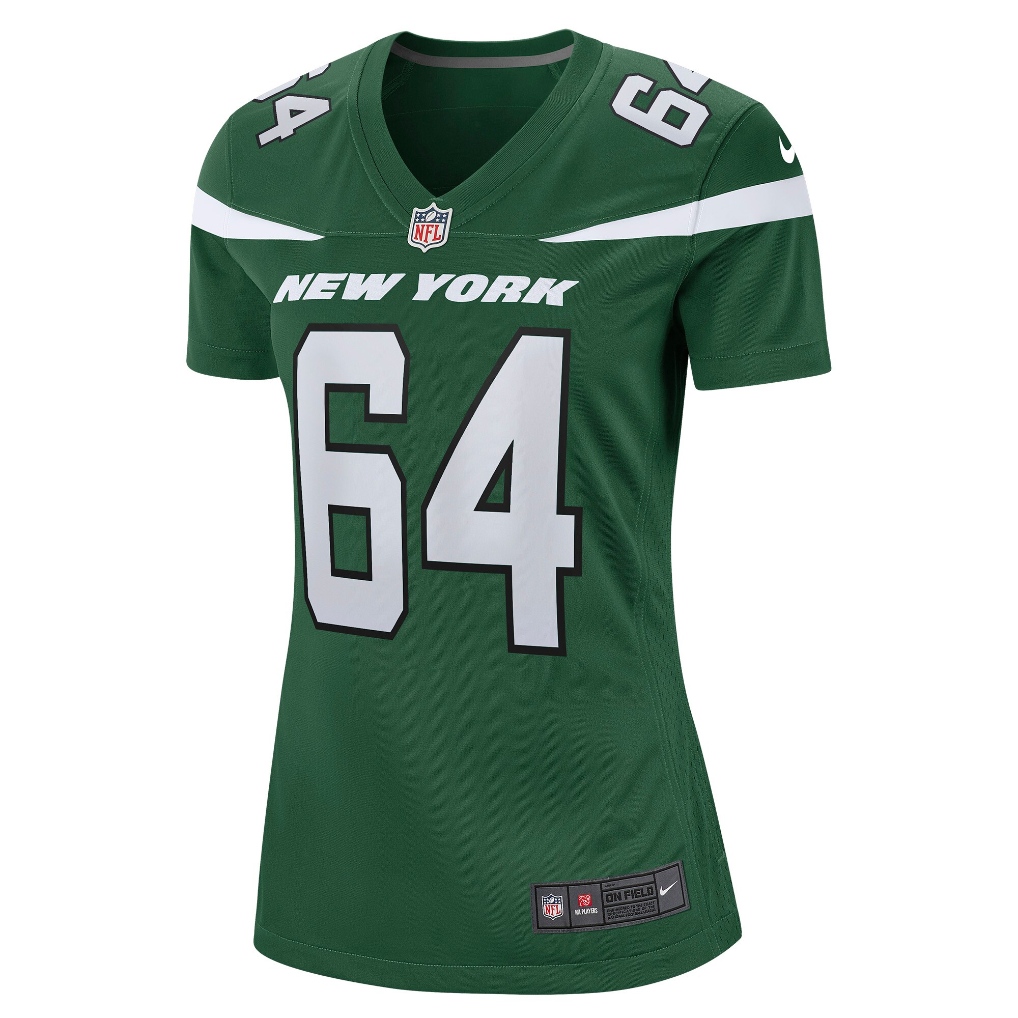 Greg Senat New York Jets  Women's Game Player Jersey - Gotham Green